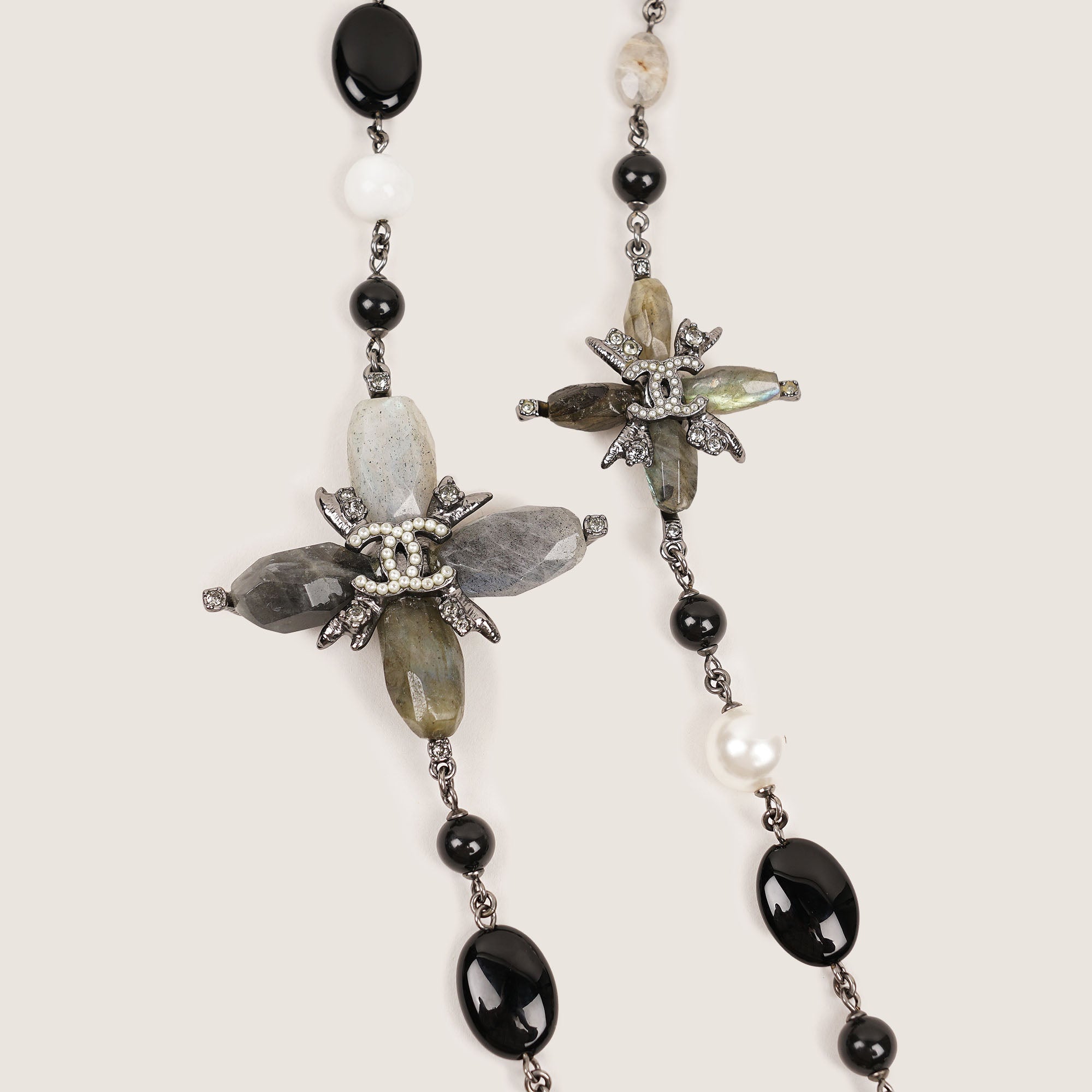 Multicolor Faux Stone Necklace - CHANEL - Affordable Luxury