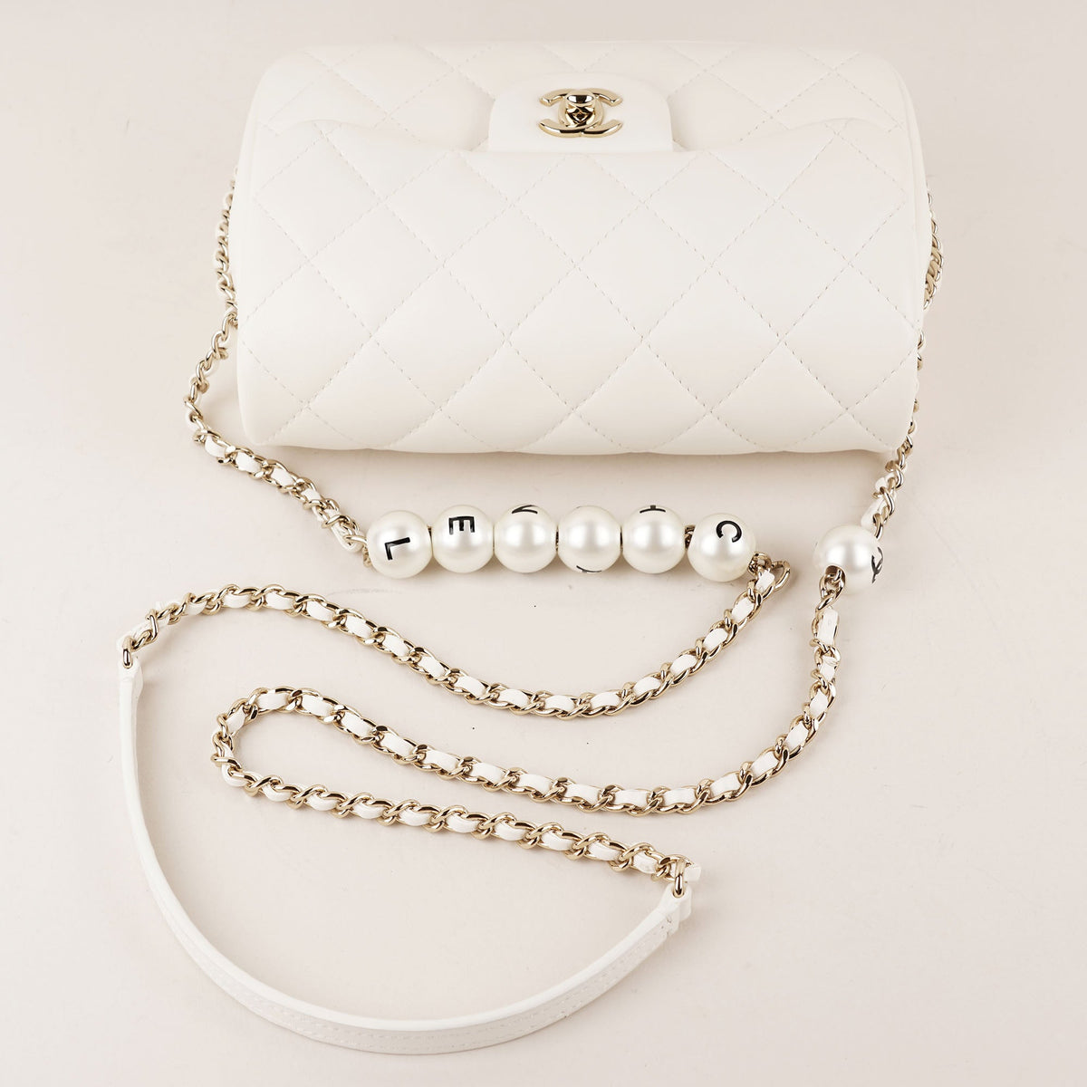 "My Precious Pearls" Chain Around Flap Bag - CHANEL - Affordable Luxury image