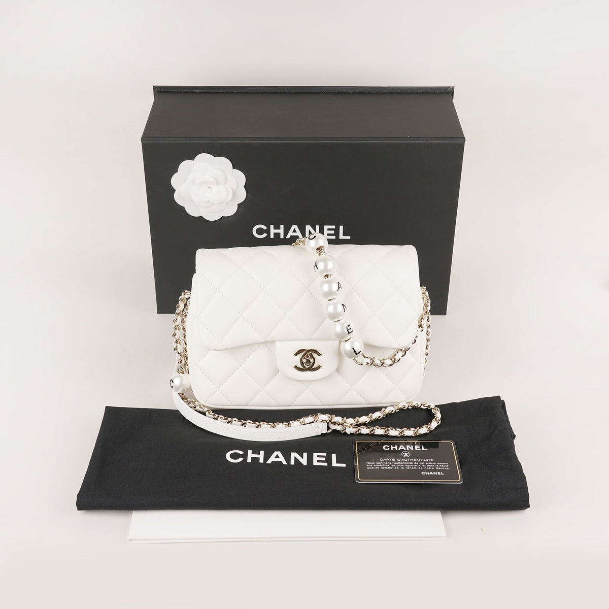 "My Precious Pearls" Chain Around Flap Bag - CHANEL - Affordable Luxury image