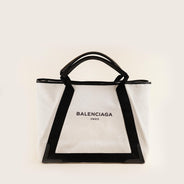 Navy Medium Cabas Tote - BALENCIAGA - Affordable Luxury thumbnail image