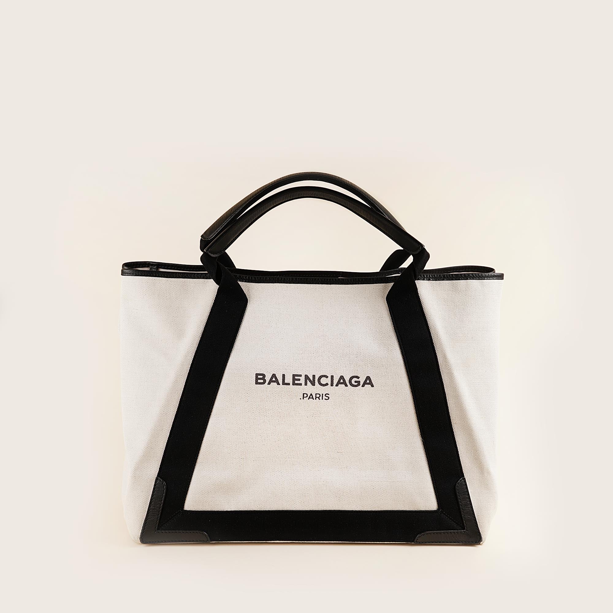 Navy Medium Cabas Tote - BALENCIAGA - Affordable Luxury image