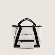 Navy Medium Cabas Tote - BALENCIAGA - Affordable Luxury thumbnail image