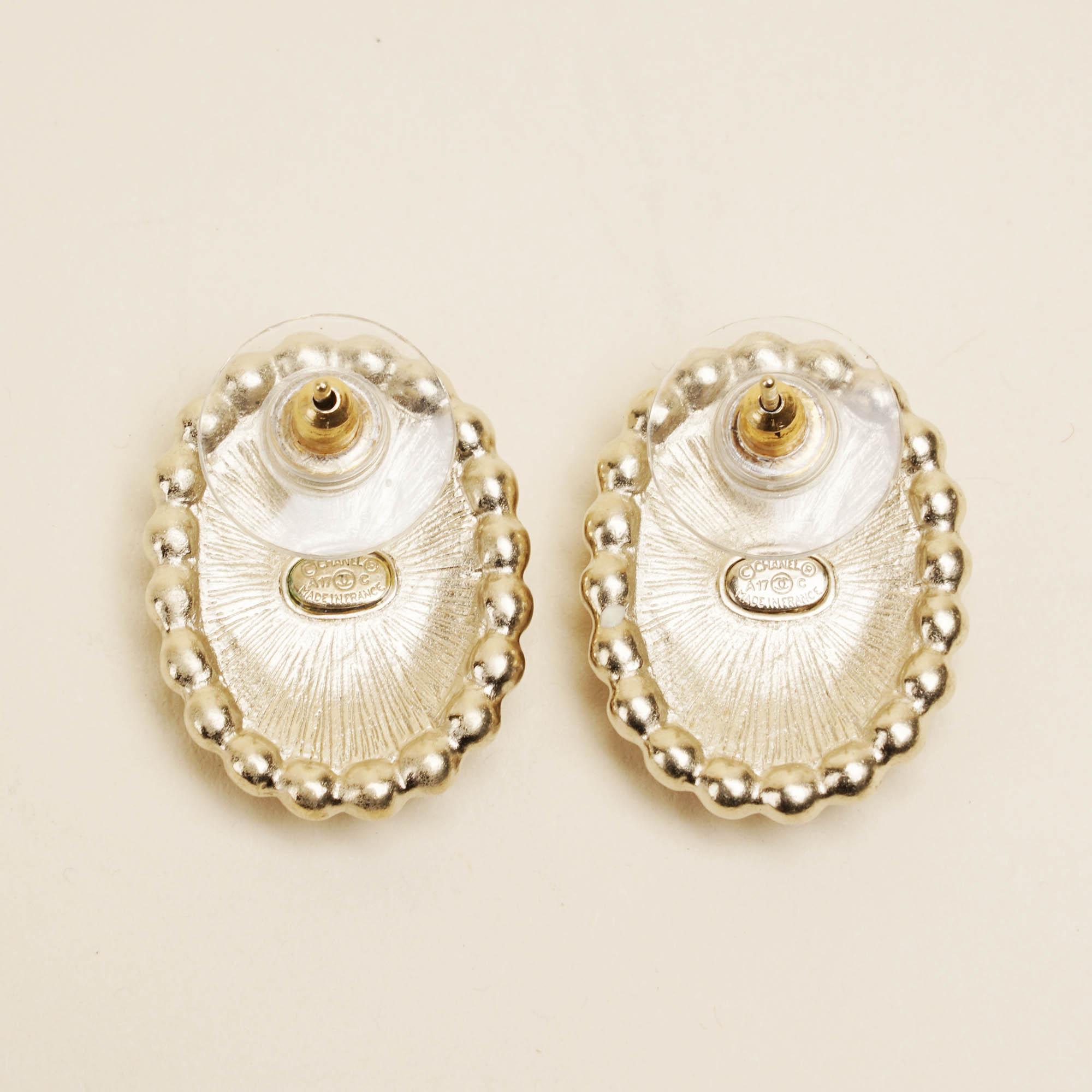 Oval Faux Pearl Earrings - CHANEL - Affordable Luxury image