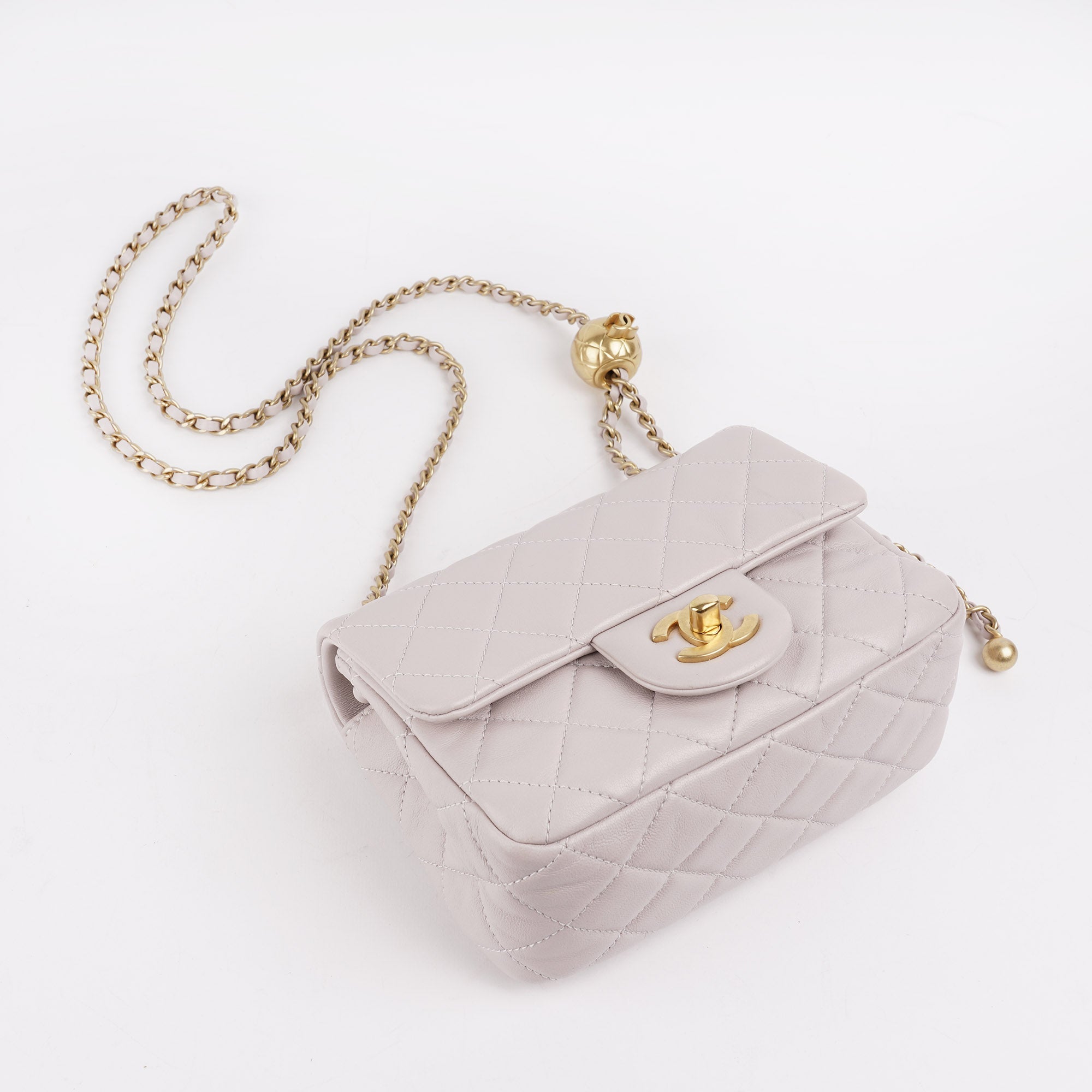 Pearl Crush Mini Square Flap - CHANEL - Affordable Luxury image