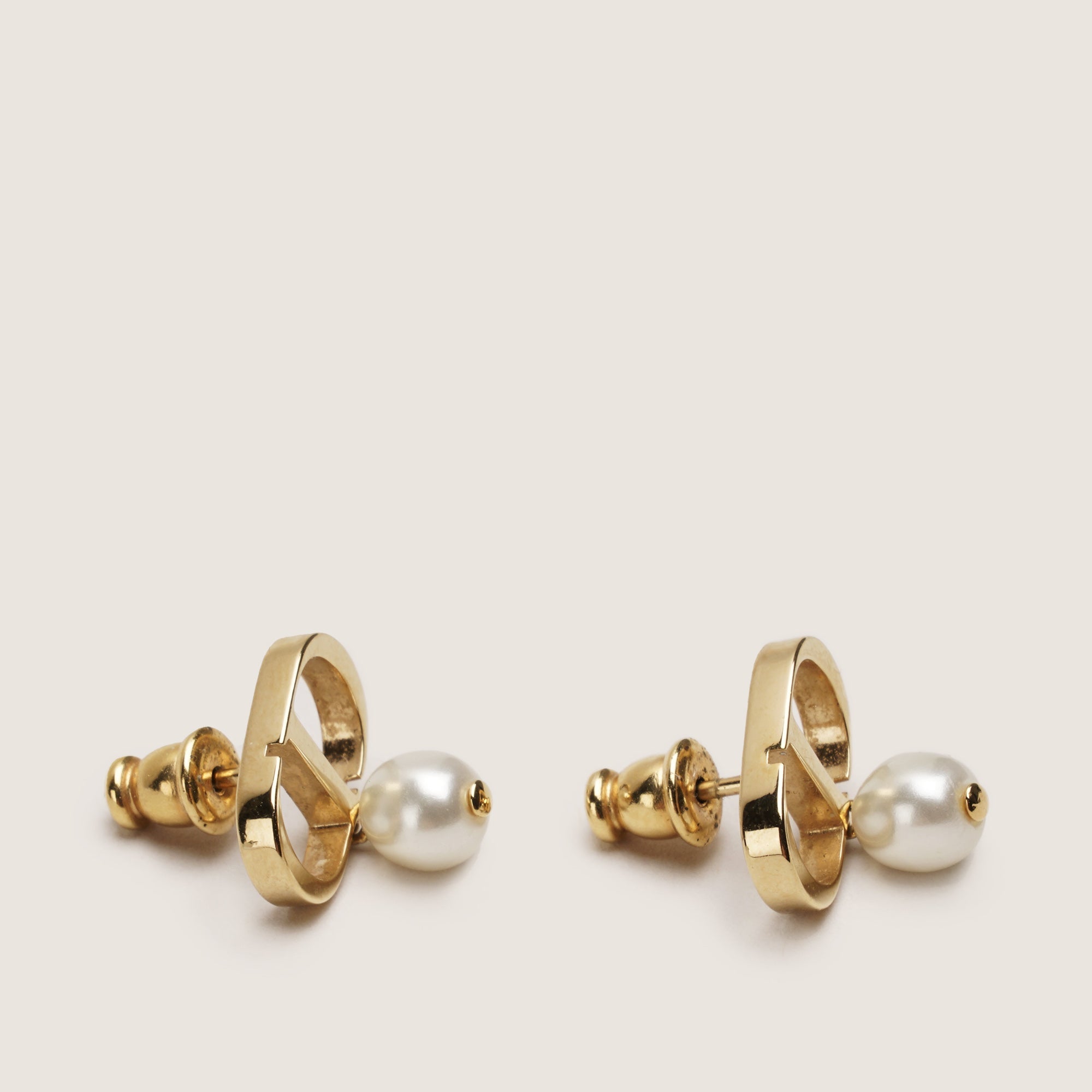 Pearl Gold Earrings - CHRISTIAN DIOR - Affordable Luxury