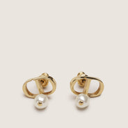 Pearl Gold Earrings - CHRISTIAN DIOR - Affordable Luxury thumbnail image