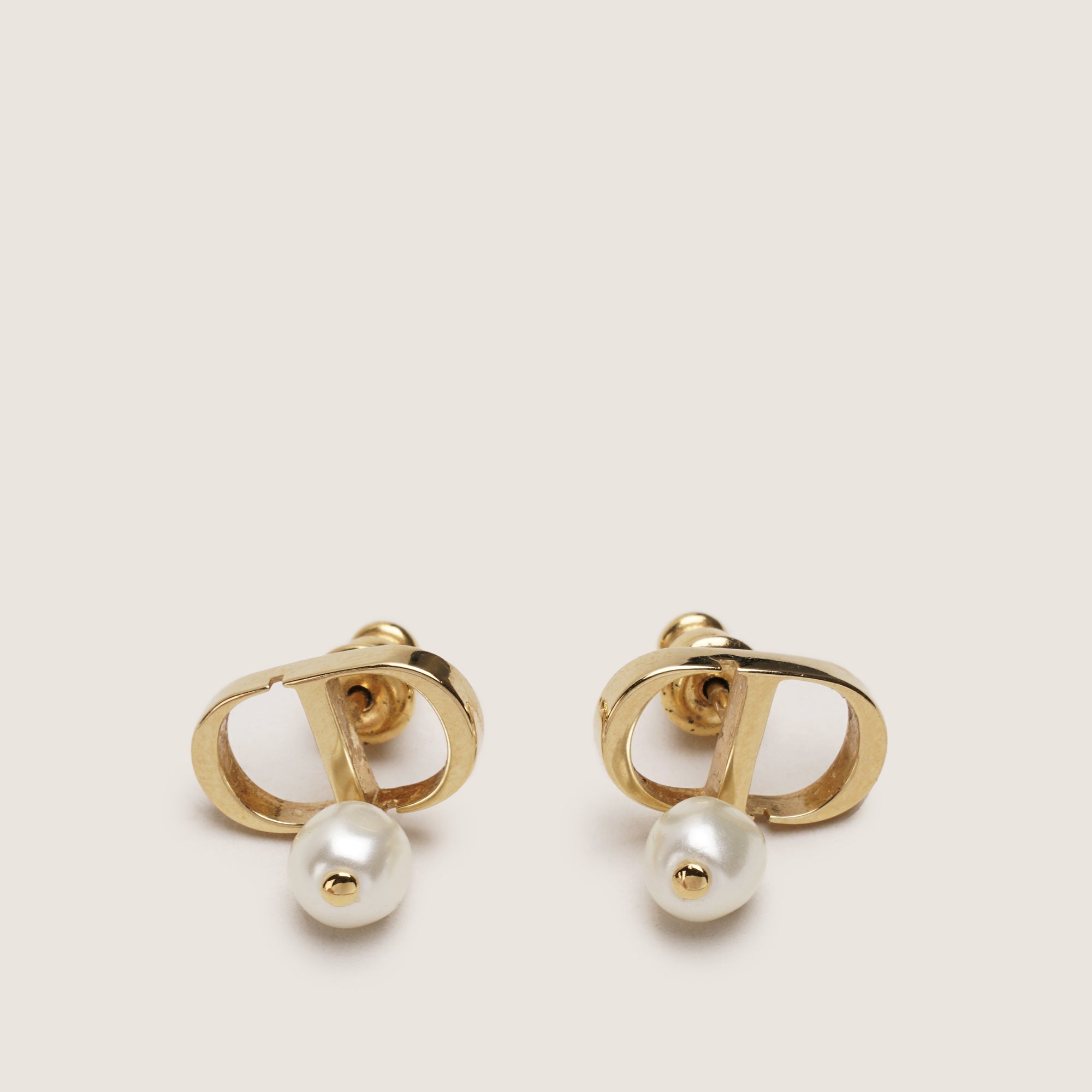 Pearl Gold Earrings - CHRISTIAN DIOR - Affordable Luxury