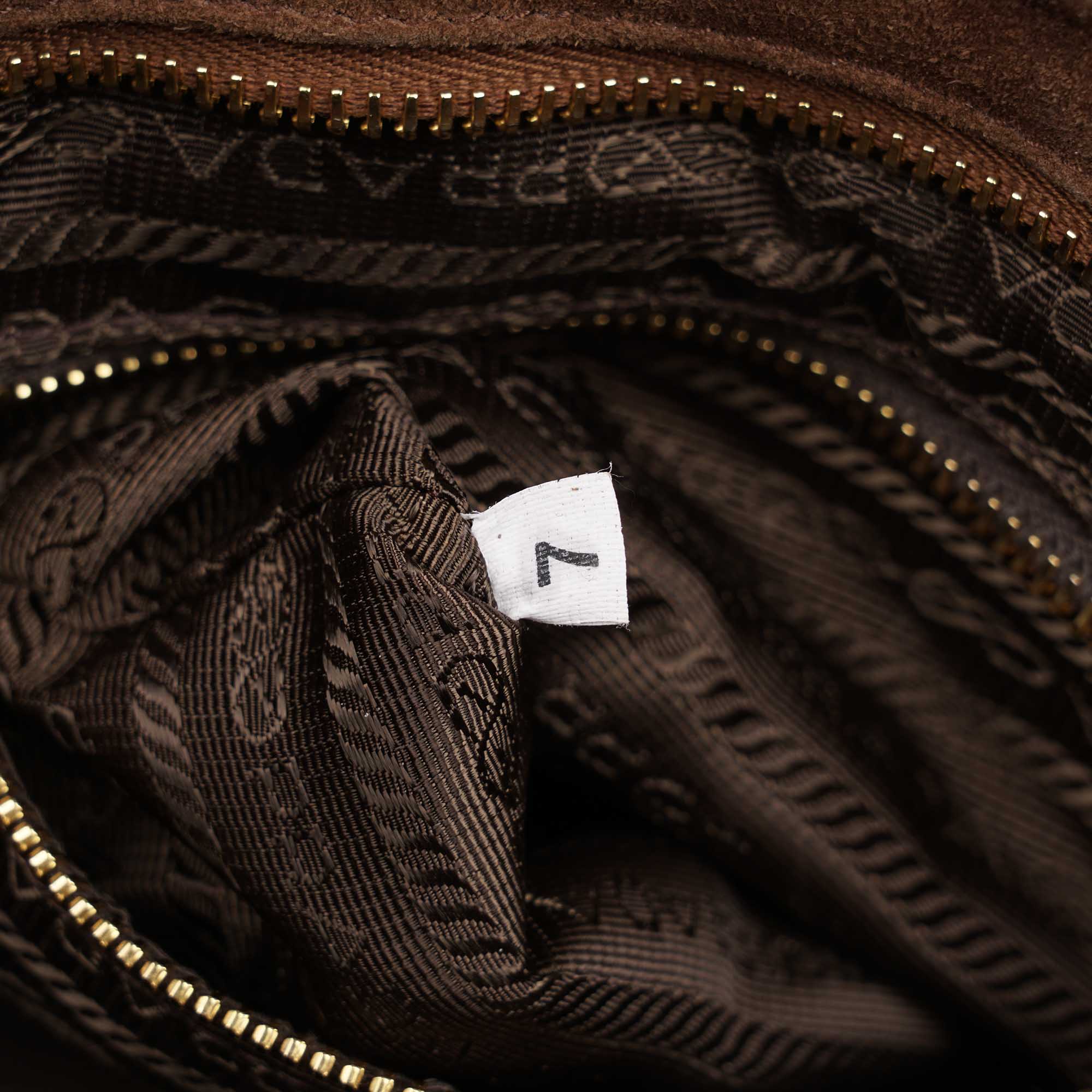 Prada Bonnie Cacao Suede Leather - PRADA - Affordable Luxury image