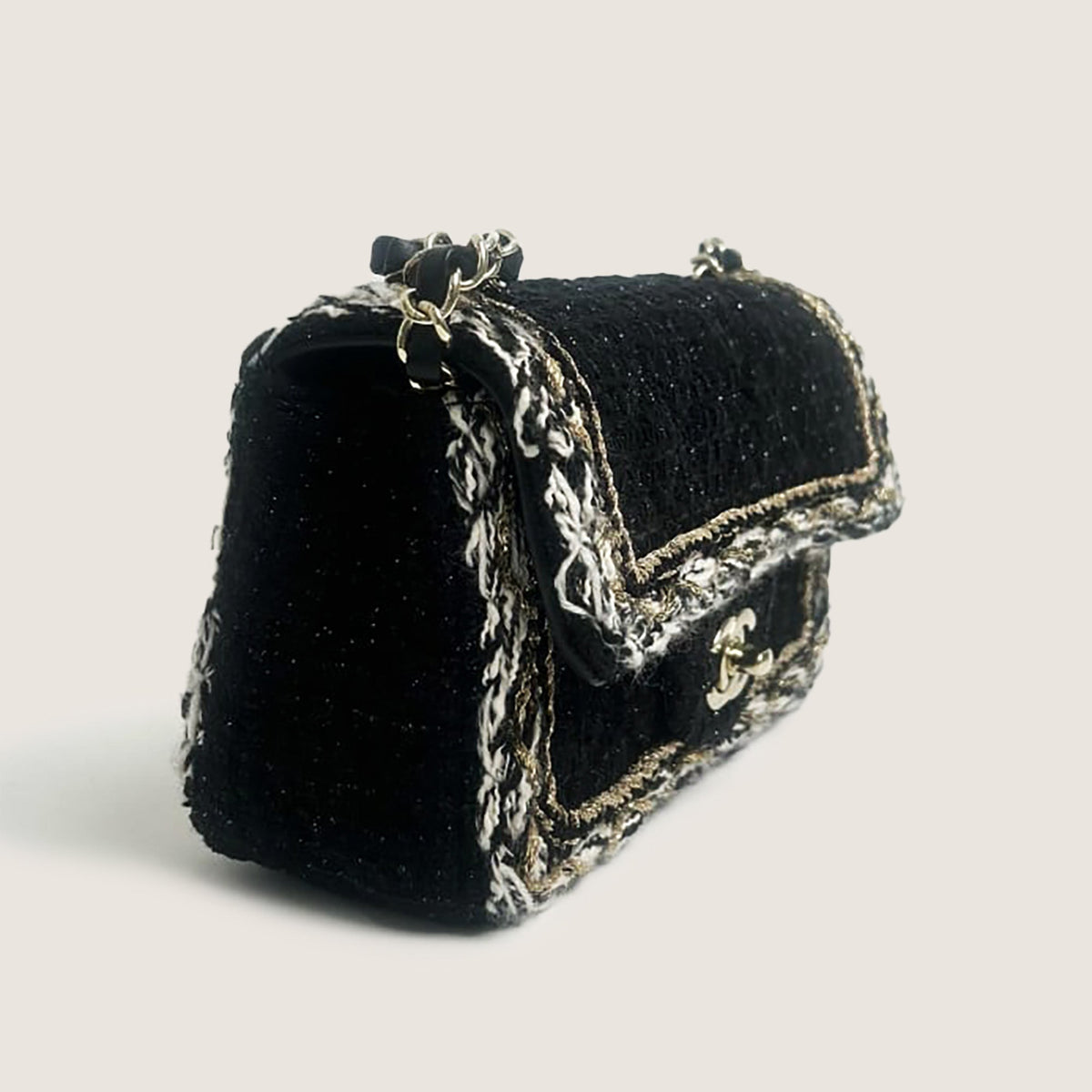 *Rare* Chanel Classic Small Flap Bag Tweed/Sequins - CHANEL - Affordable Luxury image