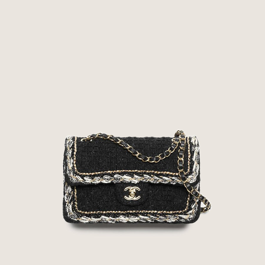 *Rare* Chanel Classic Small Flap Bag Tweed/Sequins - CHANEL - Affordable Luxury
