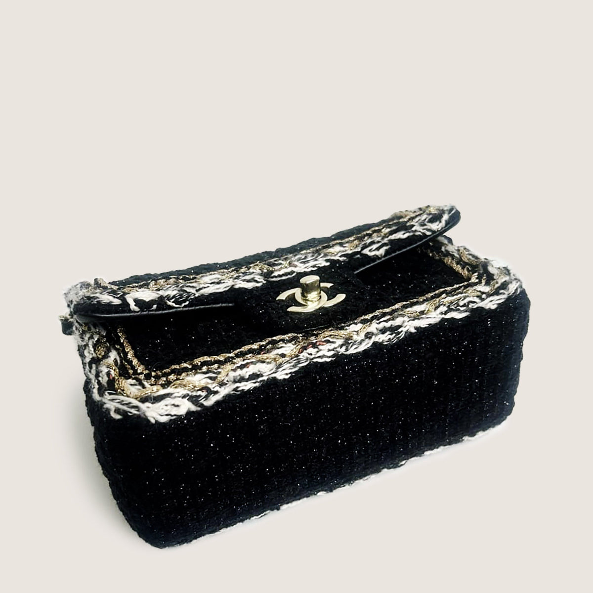 *Rare* Chanel Classic Small Flap Bag Tweed/Sequins - CHANEL - Affordable Luxury image