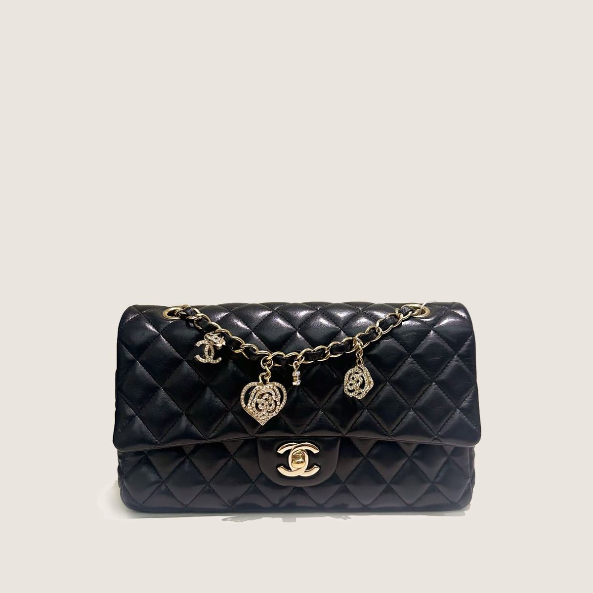 *Rare* Classic Medium Flap Bag with Charms - CHANEL - Affordable Luxury image