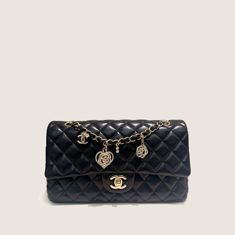 *Rare* Classic Medium Flap Bag with Charms - CHANEL - Affordable Luxury