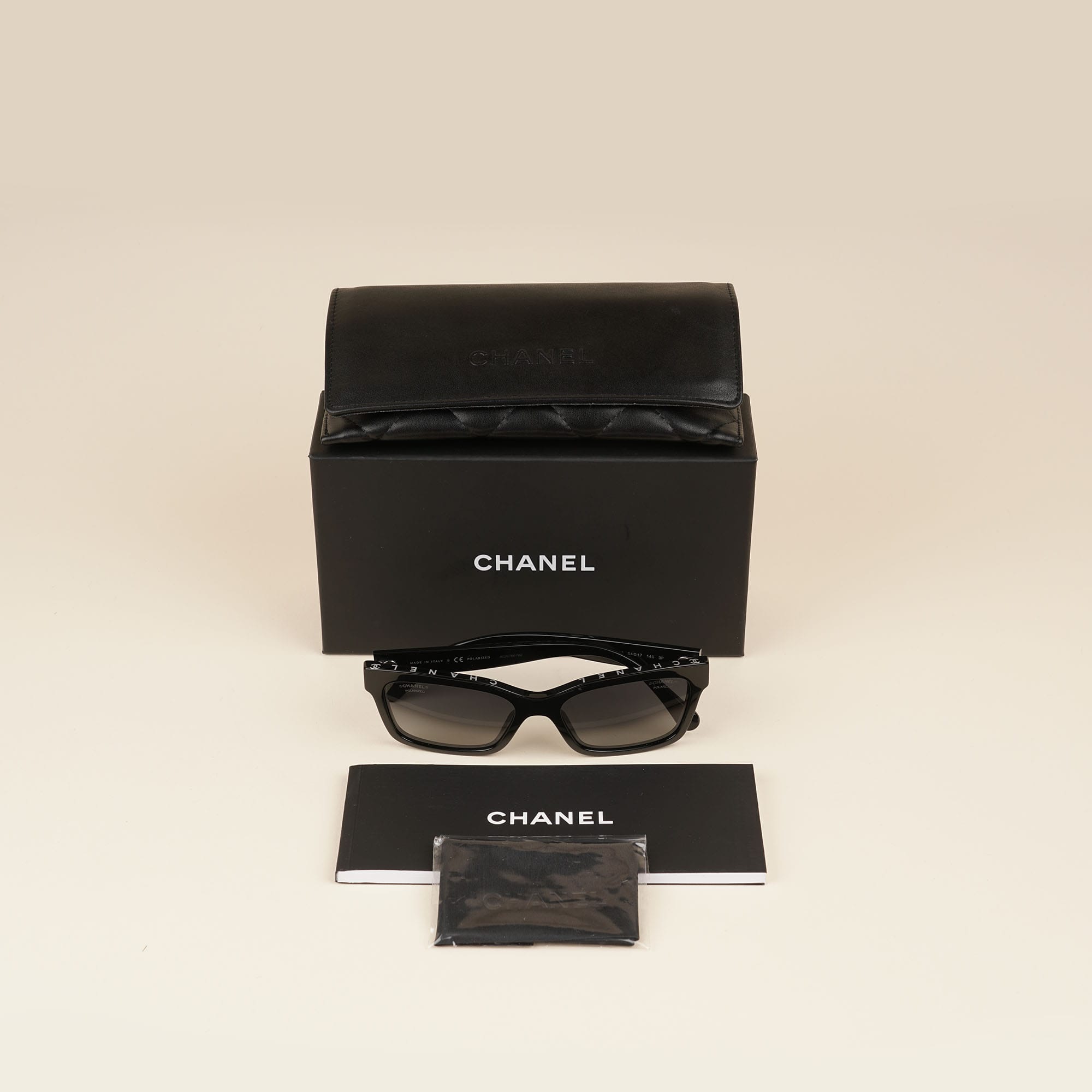 Rectangular Logo Sunglasses - CHANEL - Affordable Luxury image