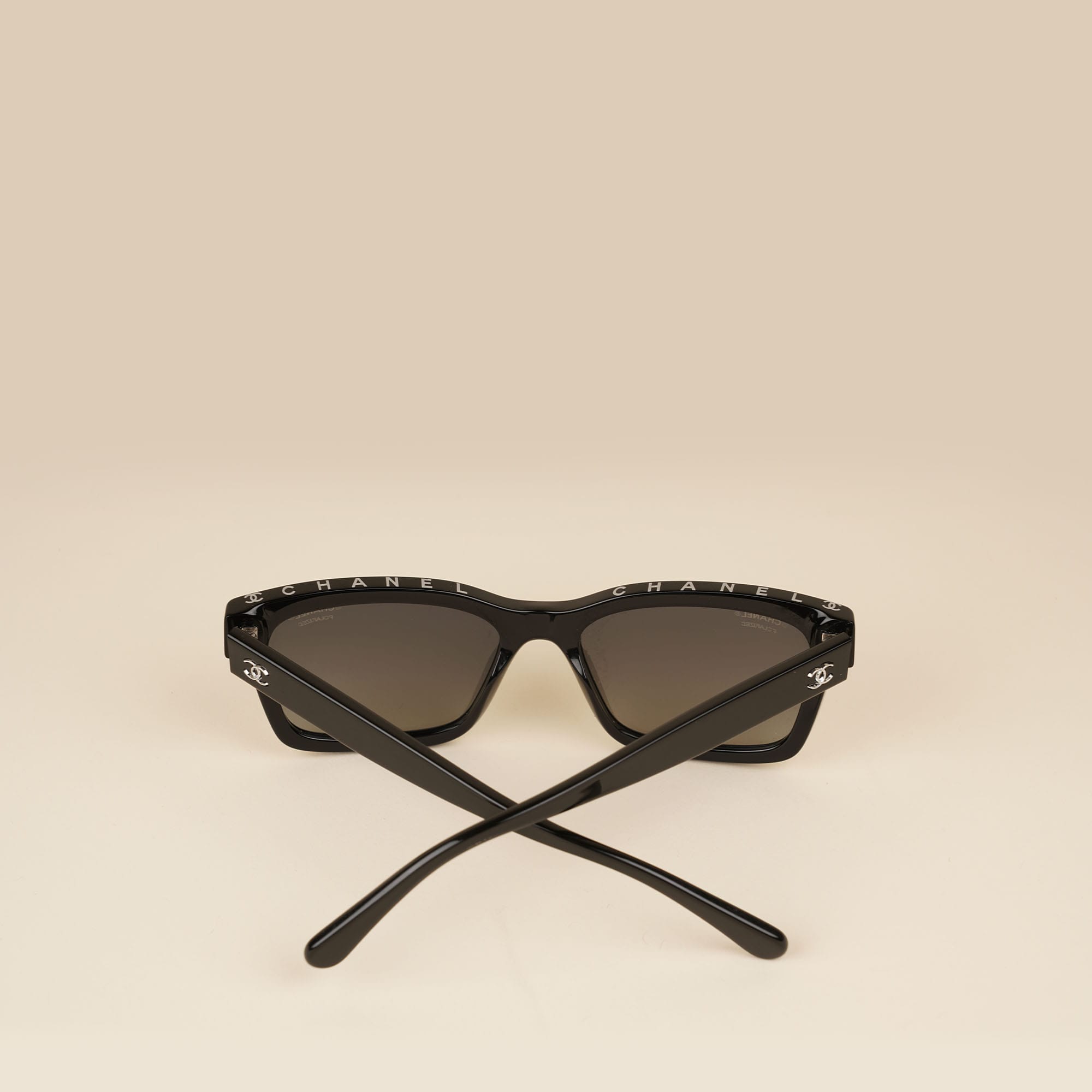 Rectangular Logo Sunglasses - CHANEL - Affordable Luxury image