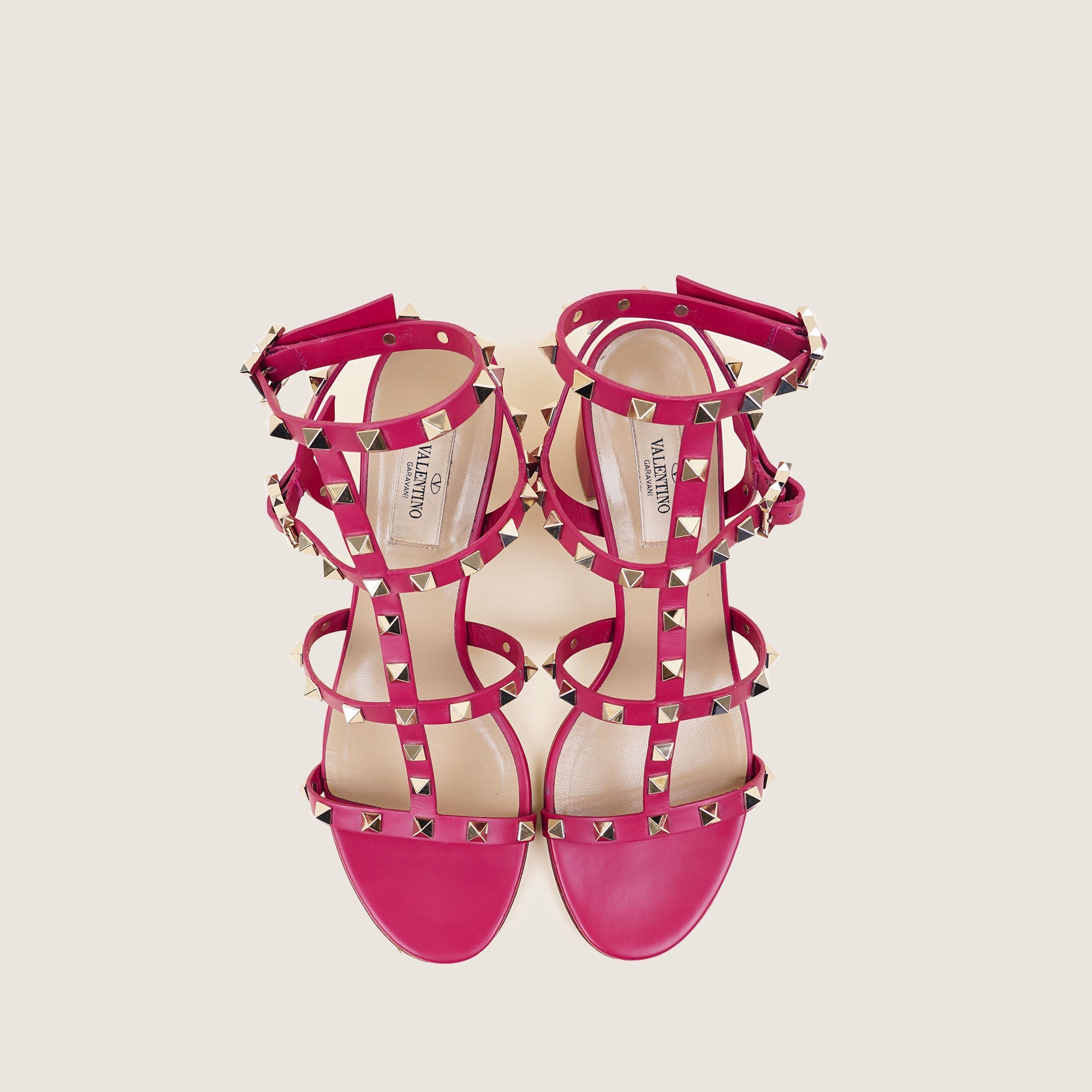 Rockstud Ankle Strap Sandals 39.5 - VALENTINO - Affordable Luxury image