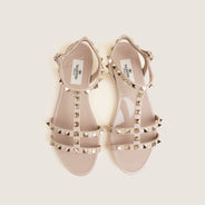 Rockstud Flat Sandals - VALENTINO - Affordable Luxury thumbnail image