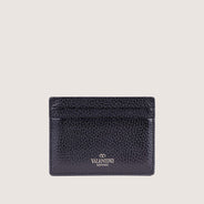 Rockstud Leather Card Holder - VALENTINO - Affordable Luxury thumbnail image