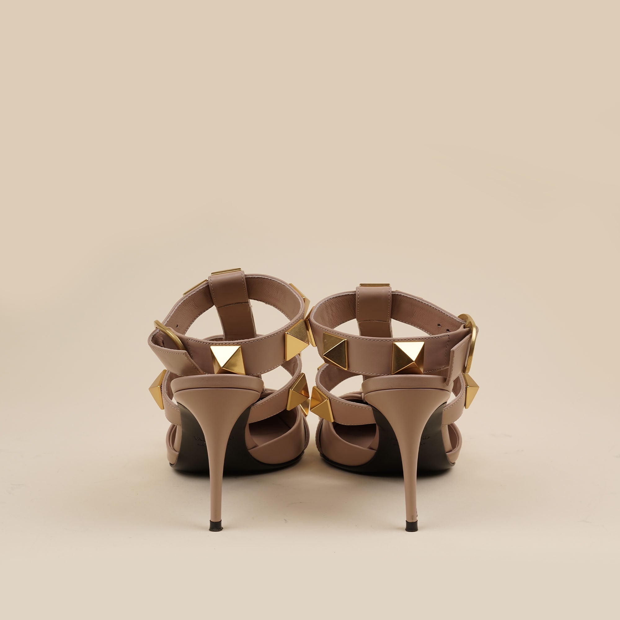 Roman Stud Ankle Strap Pumps 39 - VALENTINO - Affordable Luxury image