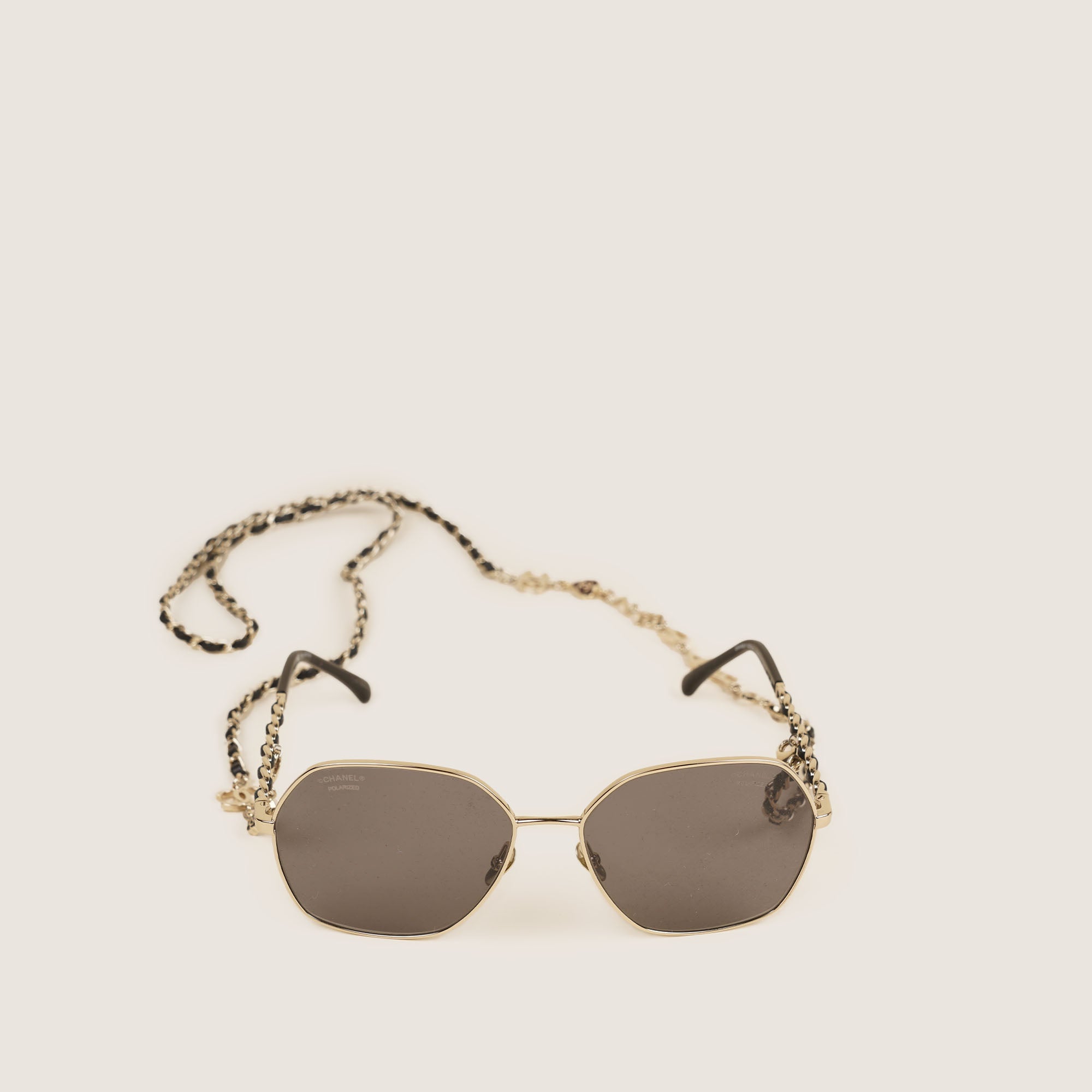 Round Chain Sunglasses - CHANEL - Affordable Luxury