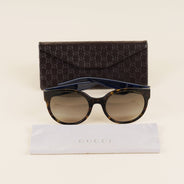 Round WEB - Stripe Sunglasses - GUCCI - Affordable Luxury thumbnail image