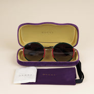 Round Web Sunglasses - GUCCI - Affordable Luxury thumbnail image