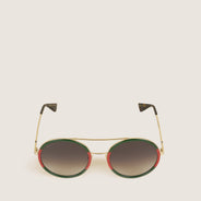 Round Web Sunglasses - GUCCI - Affordable Luxury thumbnail image