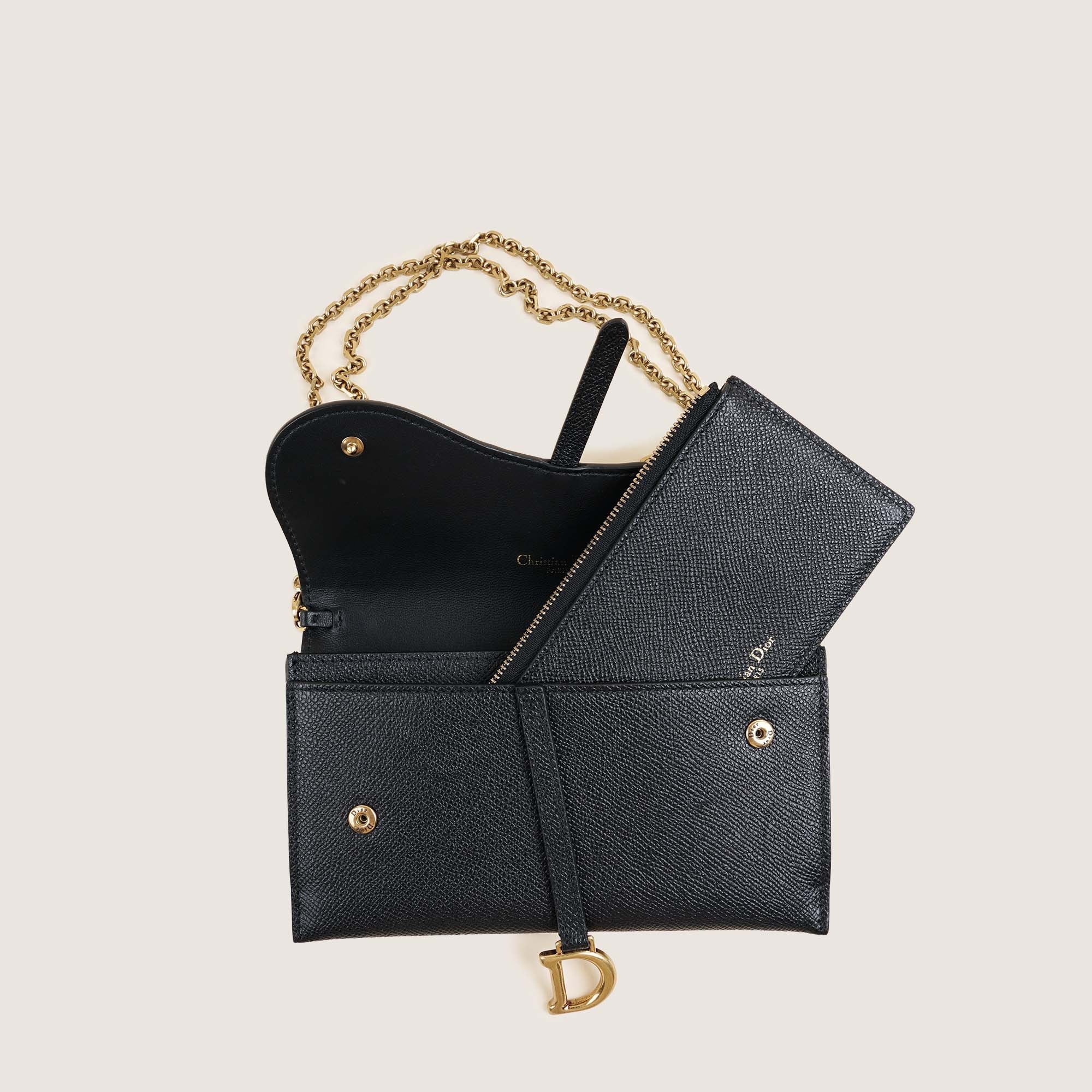 Saddle Wallet on Chain - CHRISTIAN DIOR - Affordable Luxury