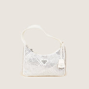 Satin Mini Bag with Crystals - PRADA - Affordable Luxury thumbnail image