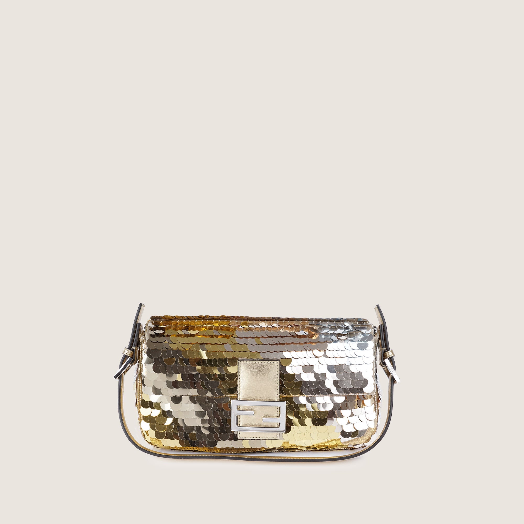 Sequin Striped Baguette Bag - FENDI - Affordable Luxury image