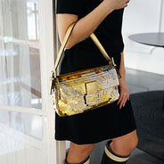Sequin Striped Baguette Bag - FENDI - Affordable Luxury thumbnail image