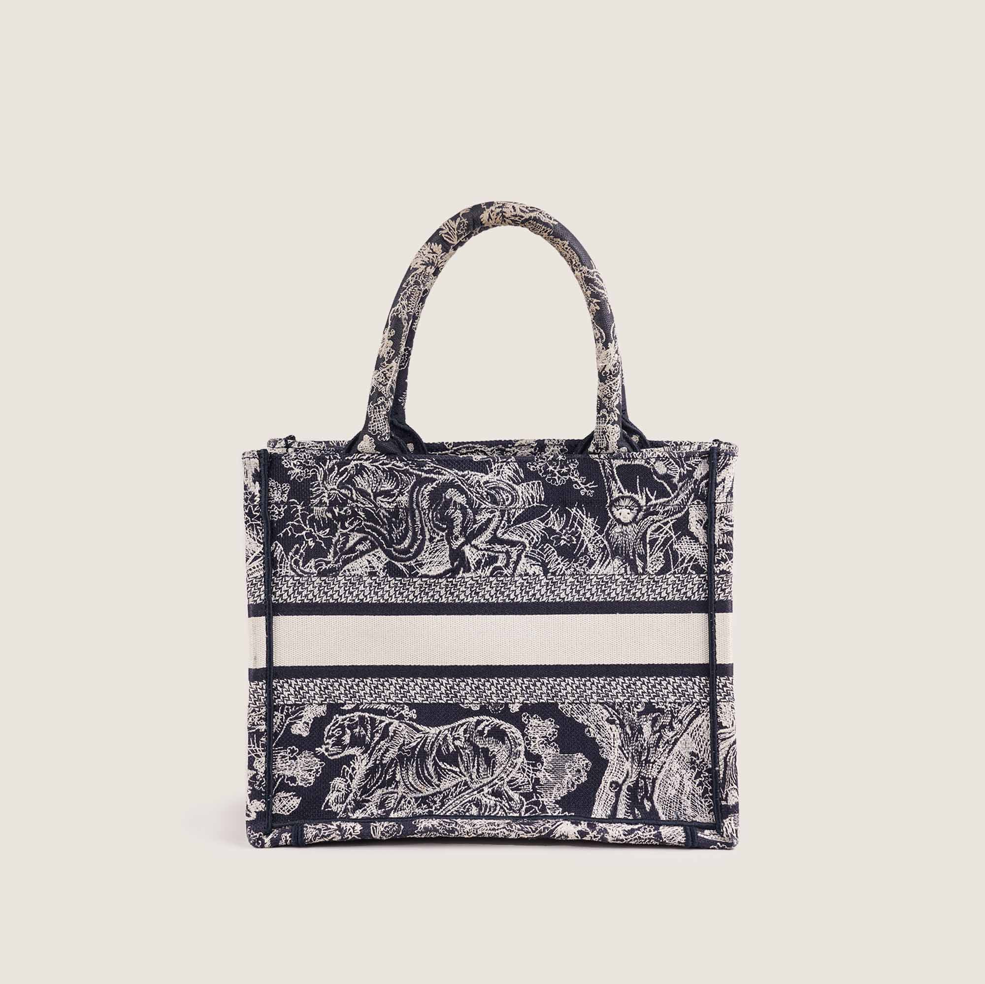 Small Book Tote Ecru - CHRISTIAN DIOR - Affordable Luxury