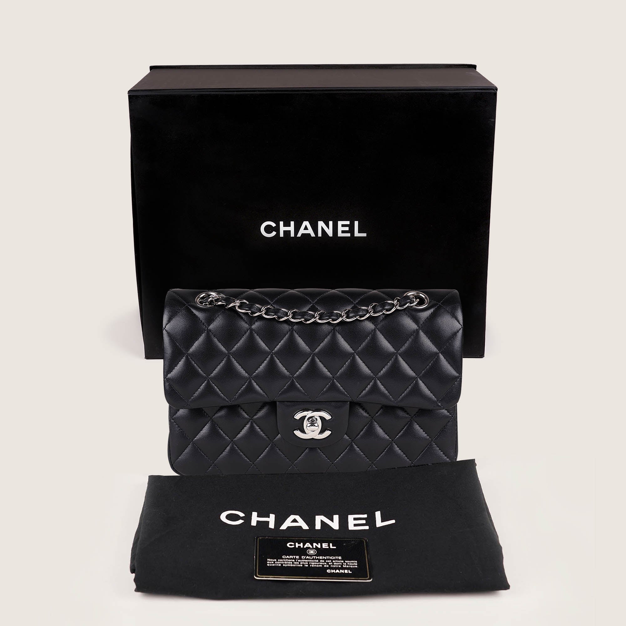 Small Classic Double Flap Bag - CHANEL - Affordable Luxury image