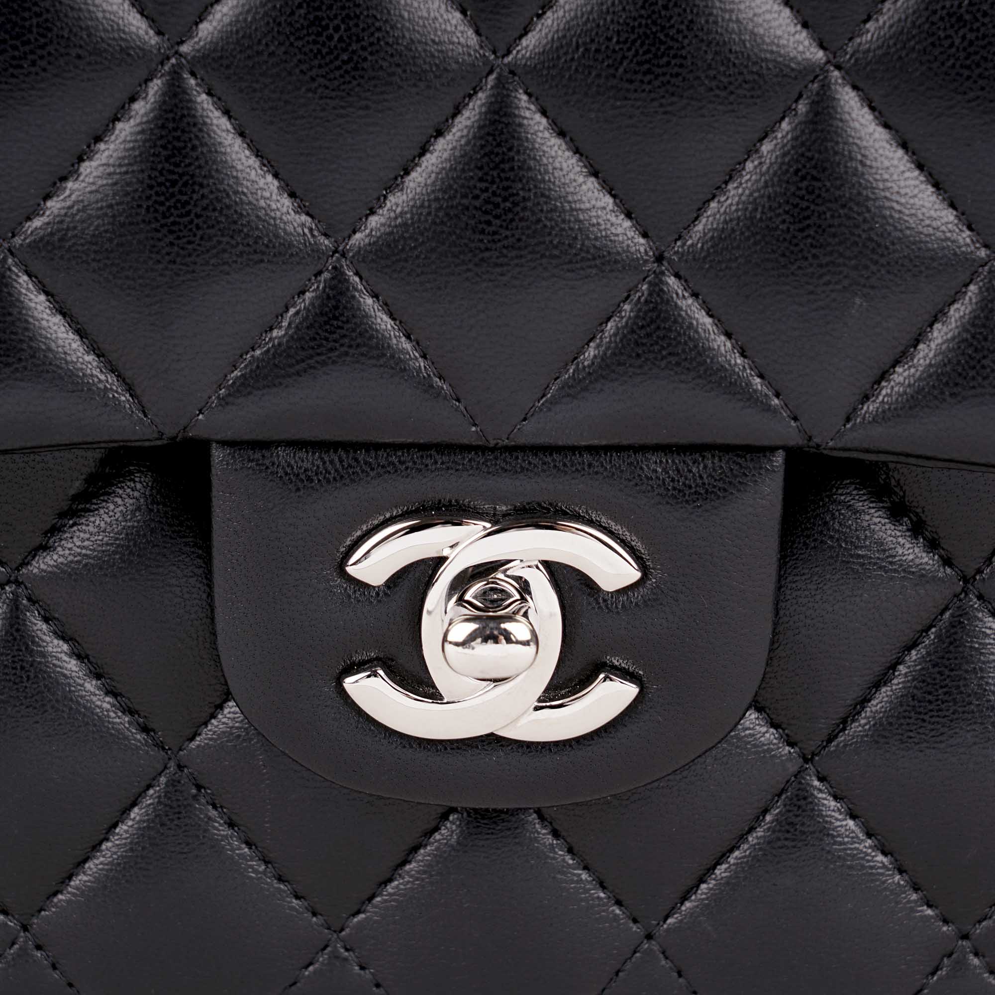 Small Classic Double Flap Black Lambskin - CHANEL - Affordable Luxury image