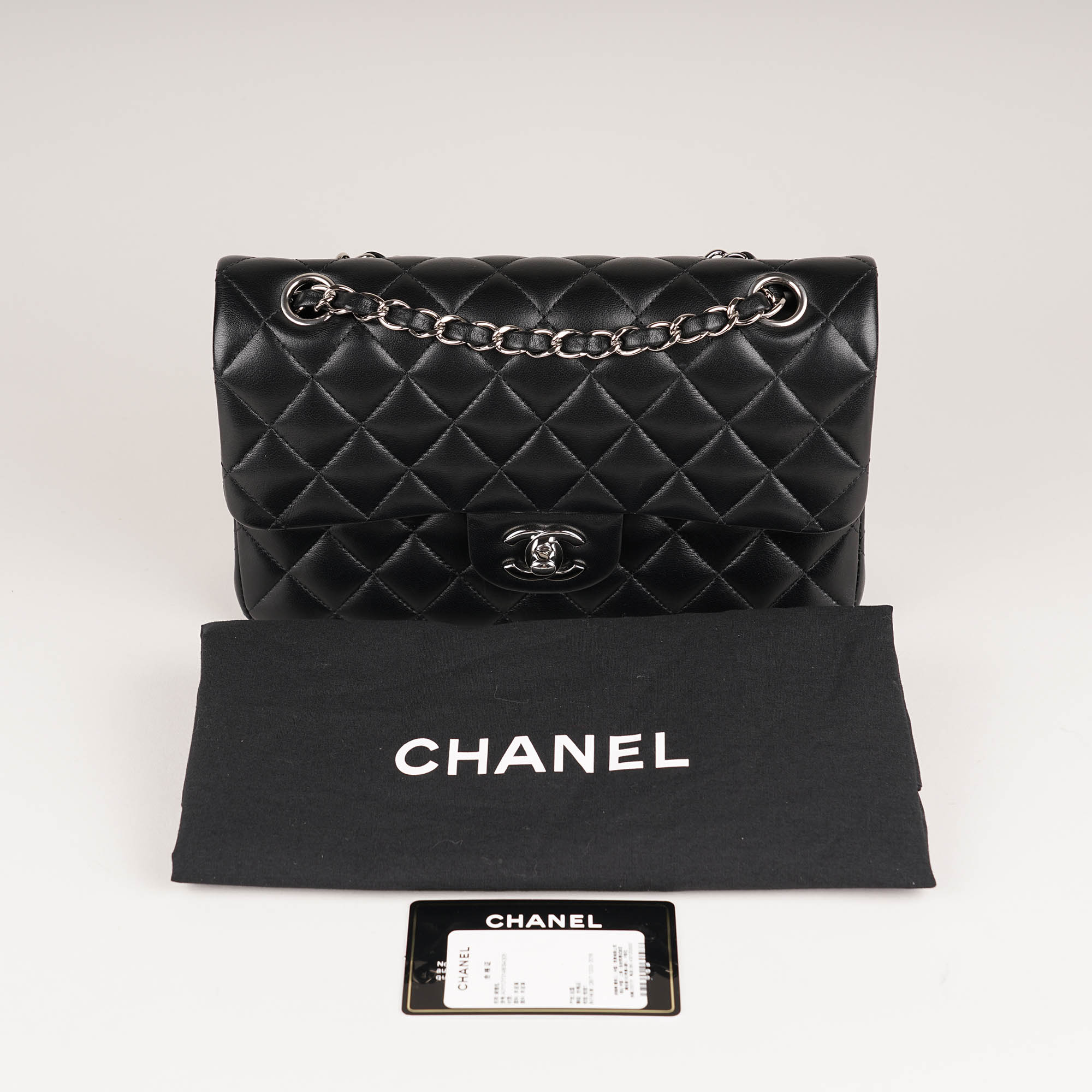 Small Classic Double Flap Black Lambskin - CHANEL - Affordable Luxury image