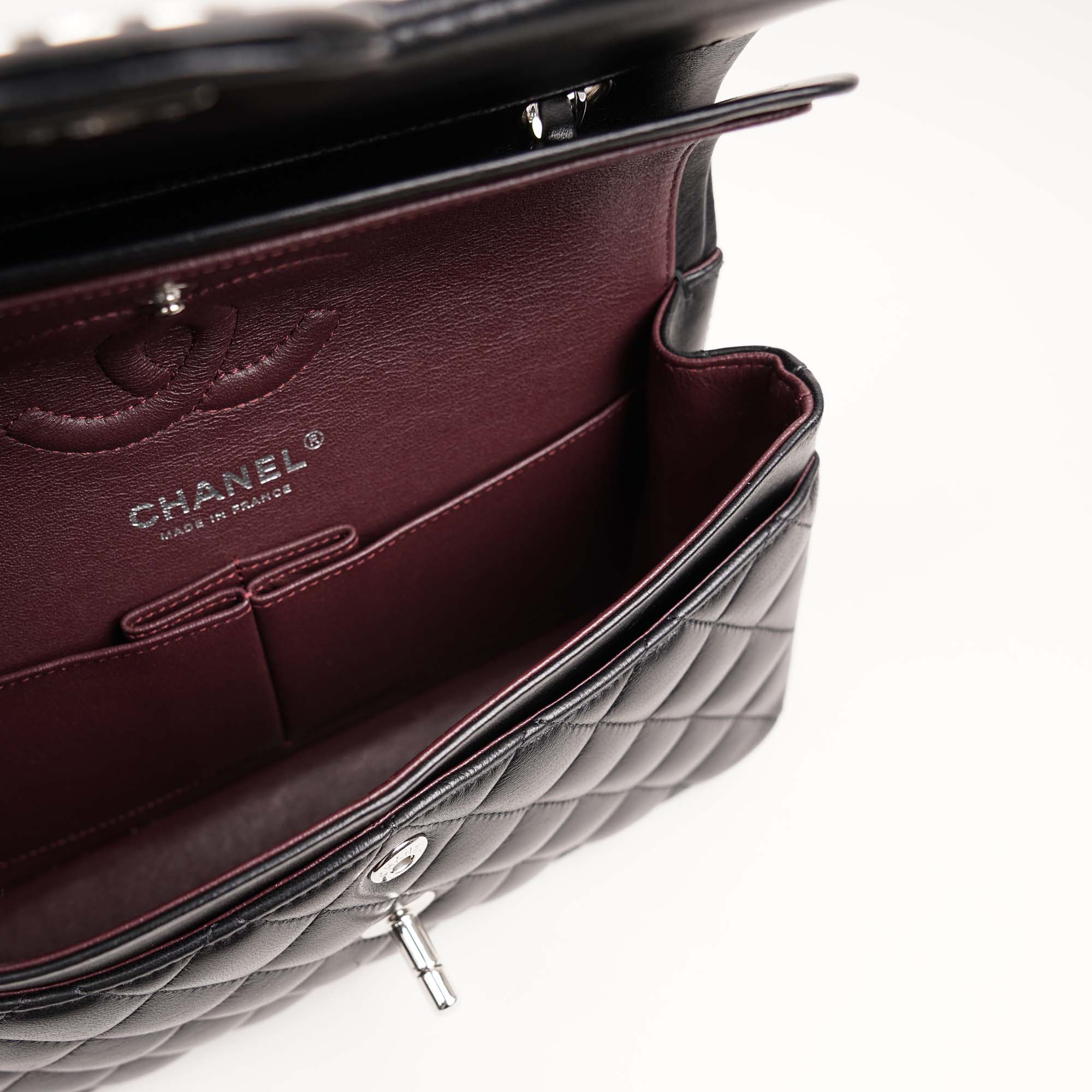 Small Classic Double Flap Black Lambskin - CHANEL - Affordable Luxury image