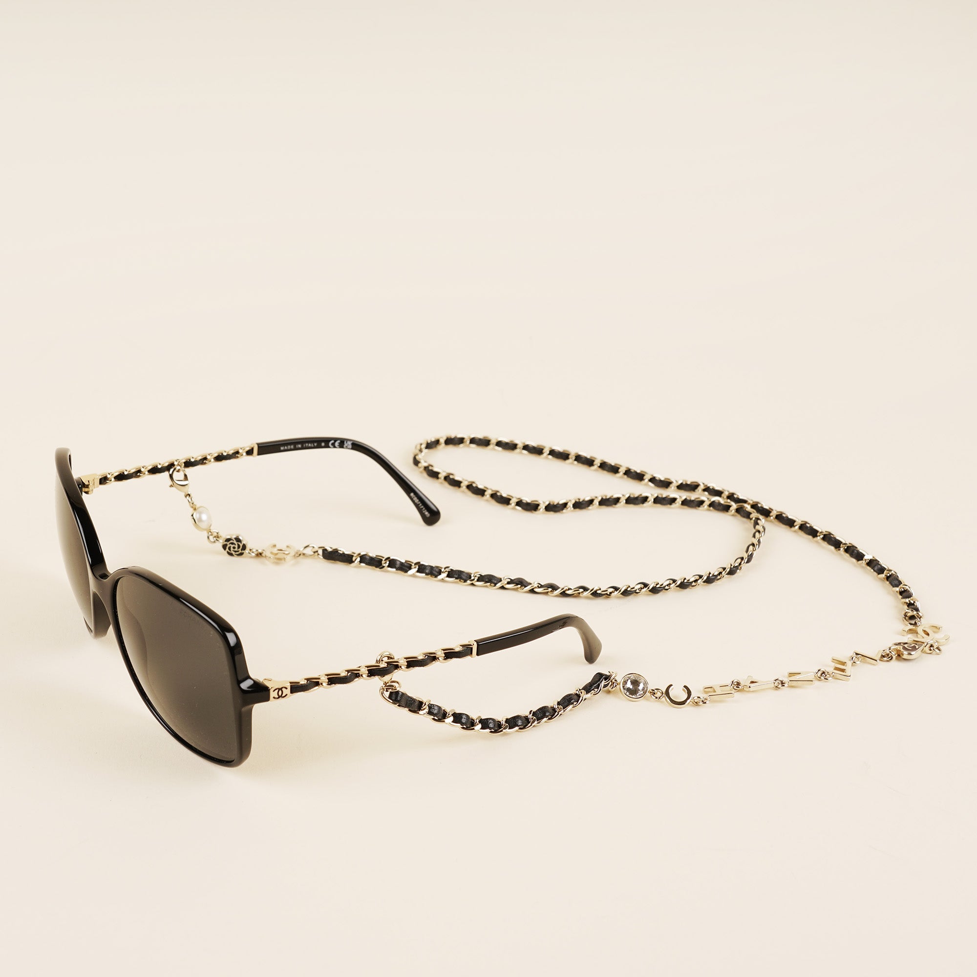 Square Chain Sunglasses - CHANEL - Affordable Luxury image