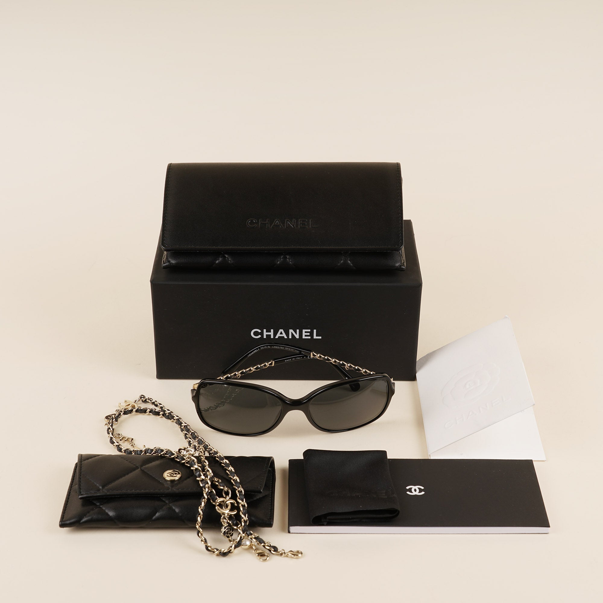 Square Chain Sunglasses - CHANEL - Affordable Luxury image