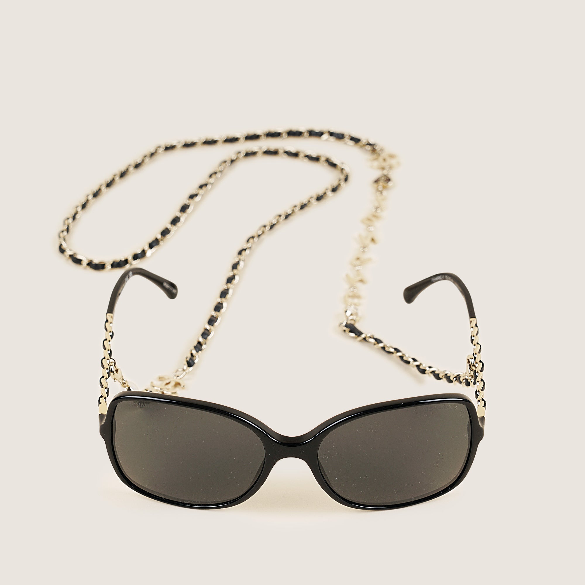 Square Chain Sunglasses - CHANEL - Affordable Luxury