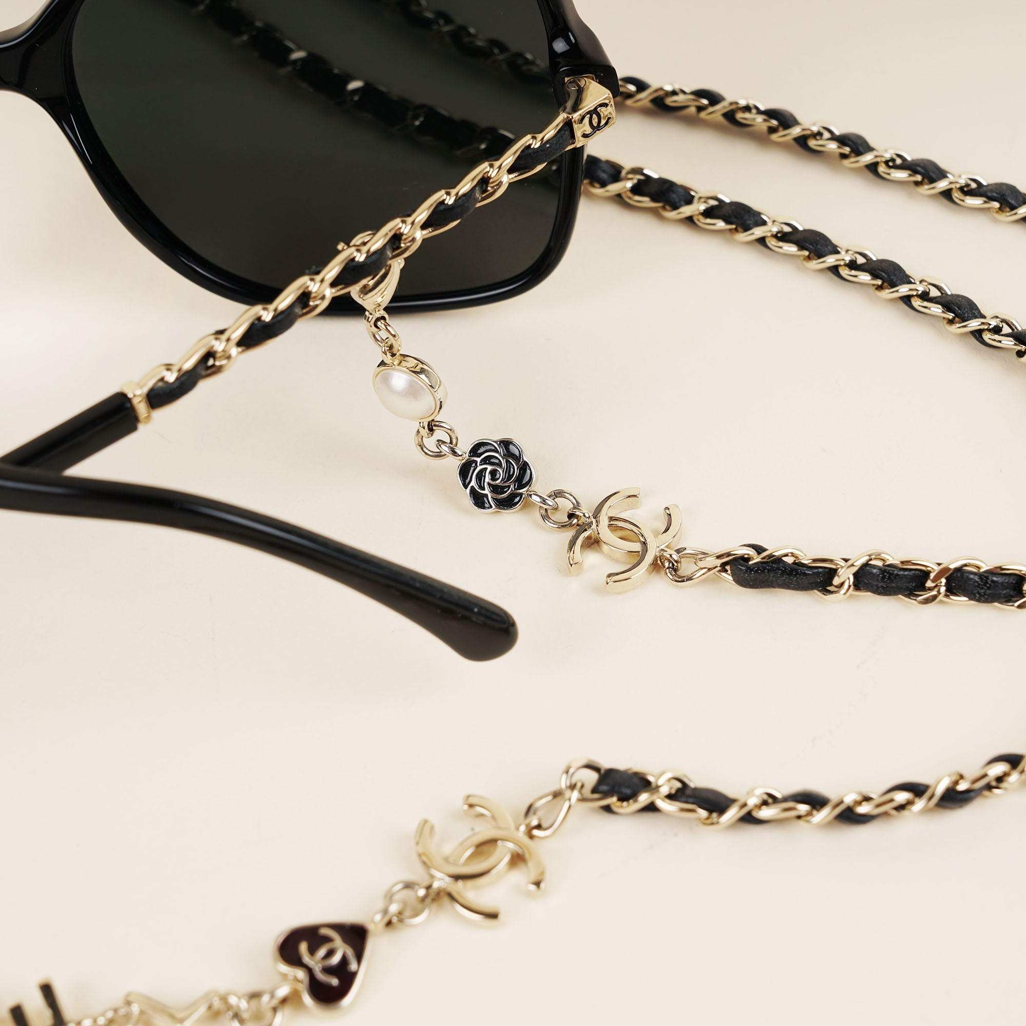 Square Chain Sunglasses - CHANEL - Affordable Luxury image