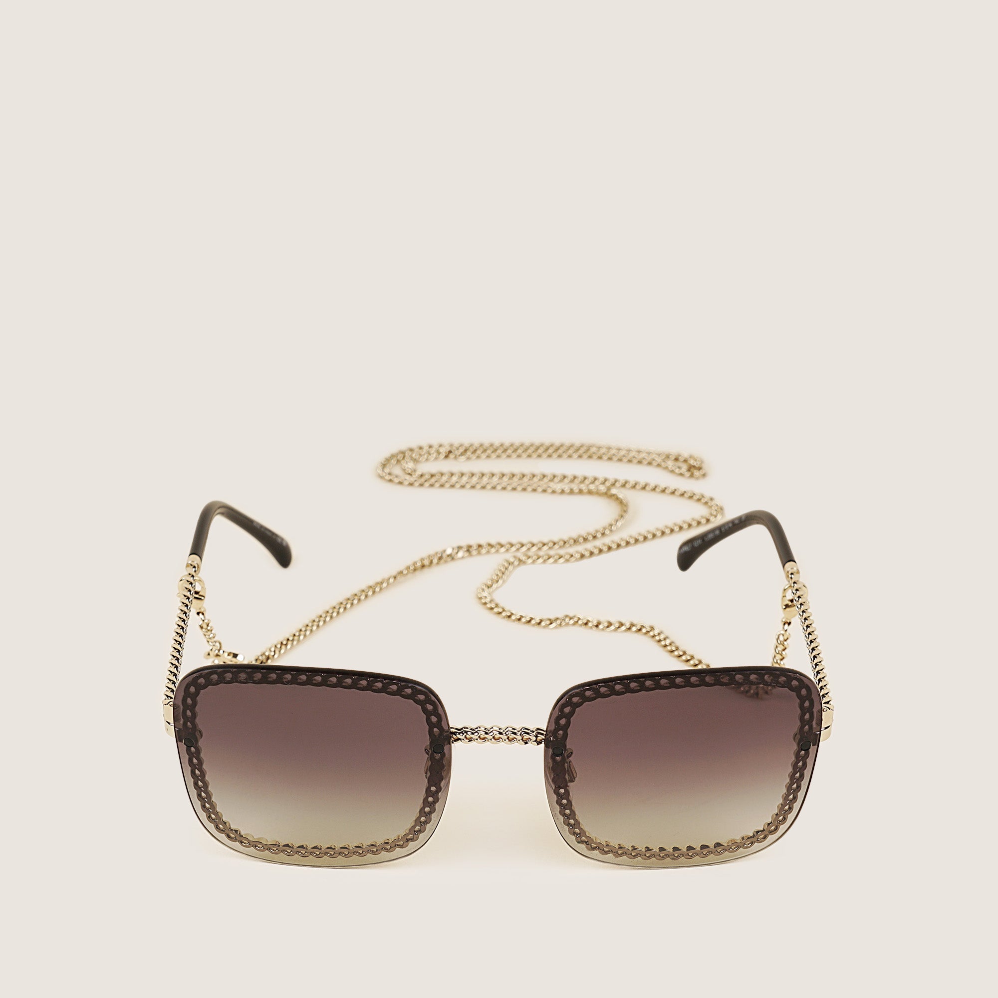 Square Chain Sunglasses - CHANEL - Affordable Luxury