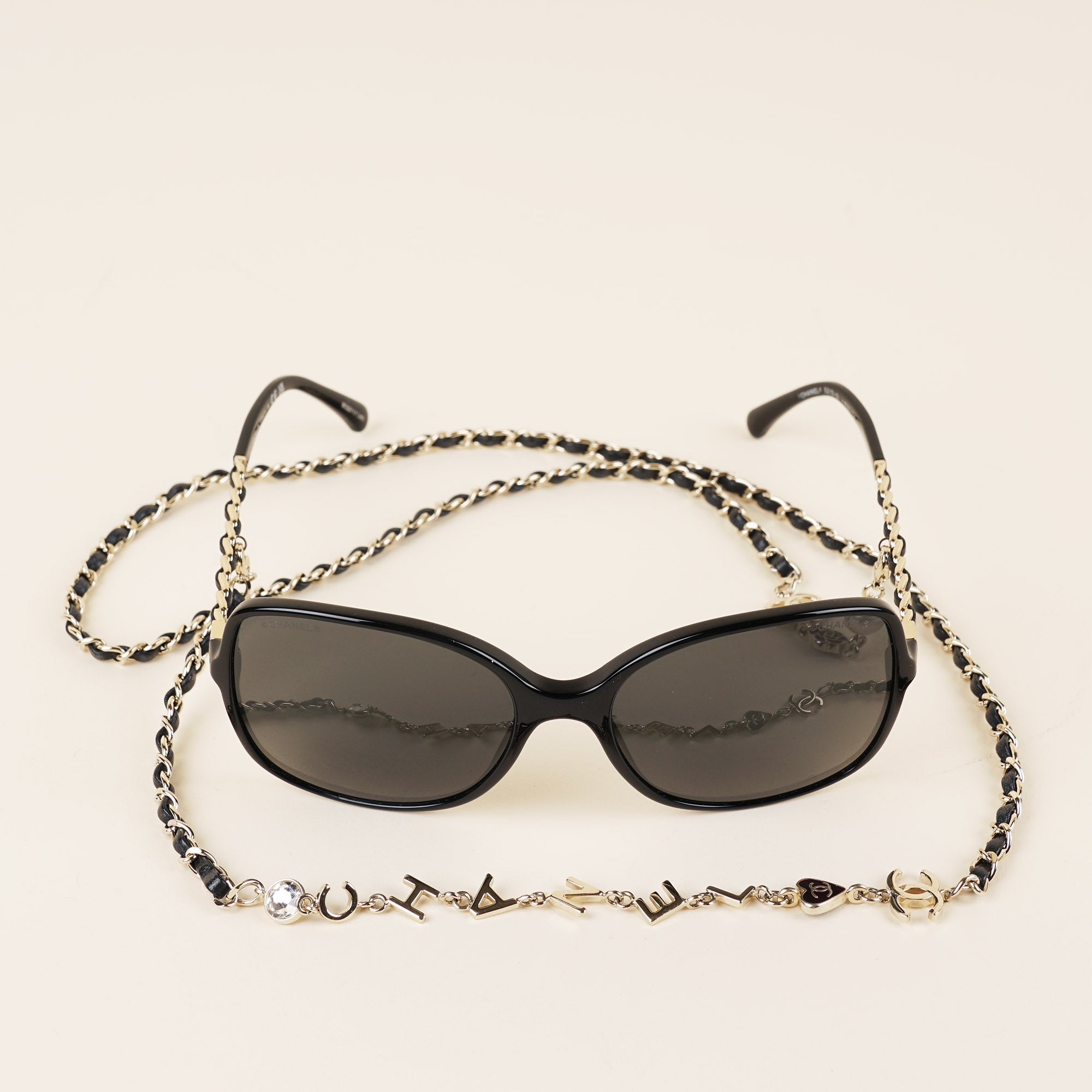 Square Chain Sunglasses - CHANEL - Affordable Luxury image