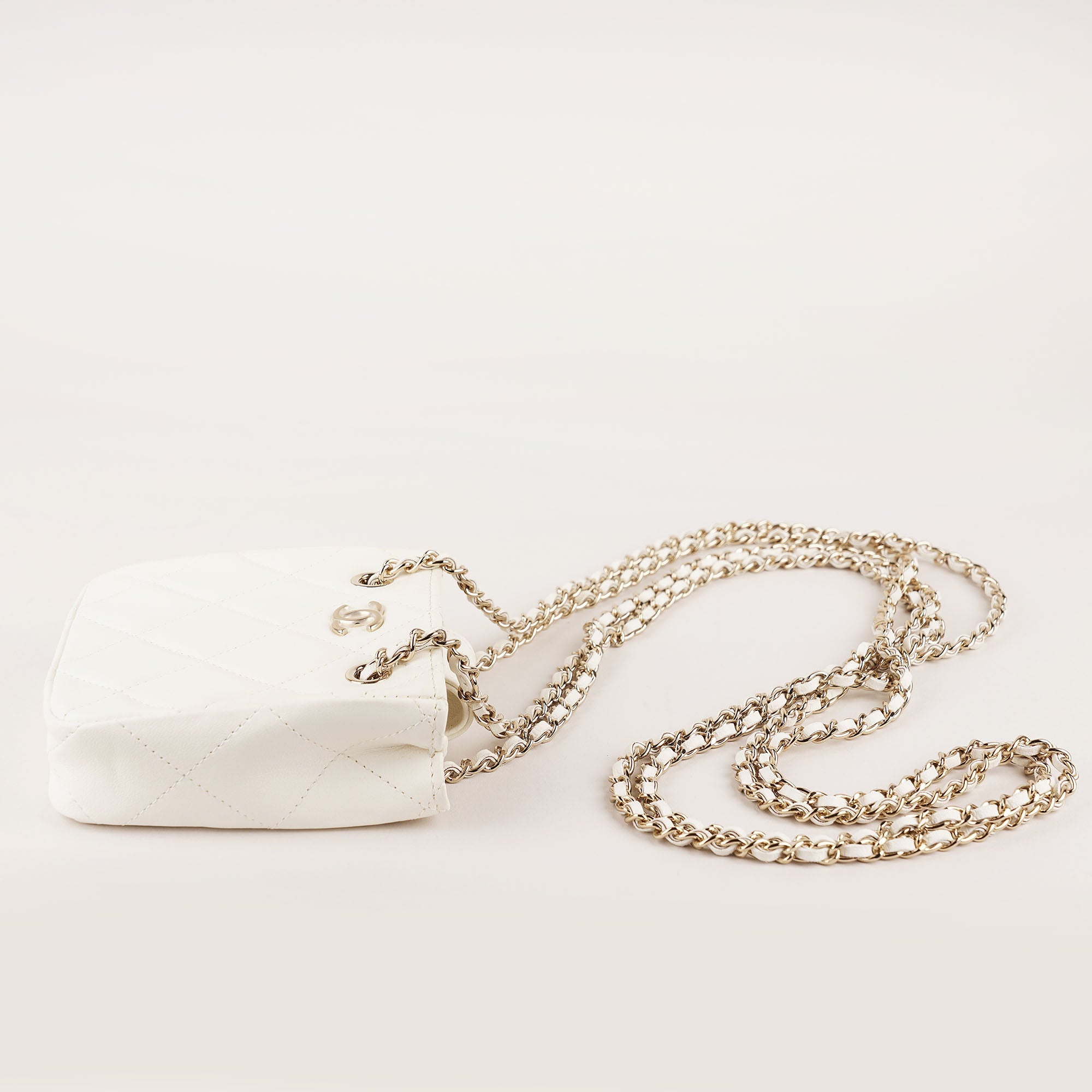 Super Mini Tote/Clutch with Long Chain - CHANEL - Affordable Luxury image