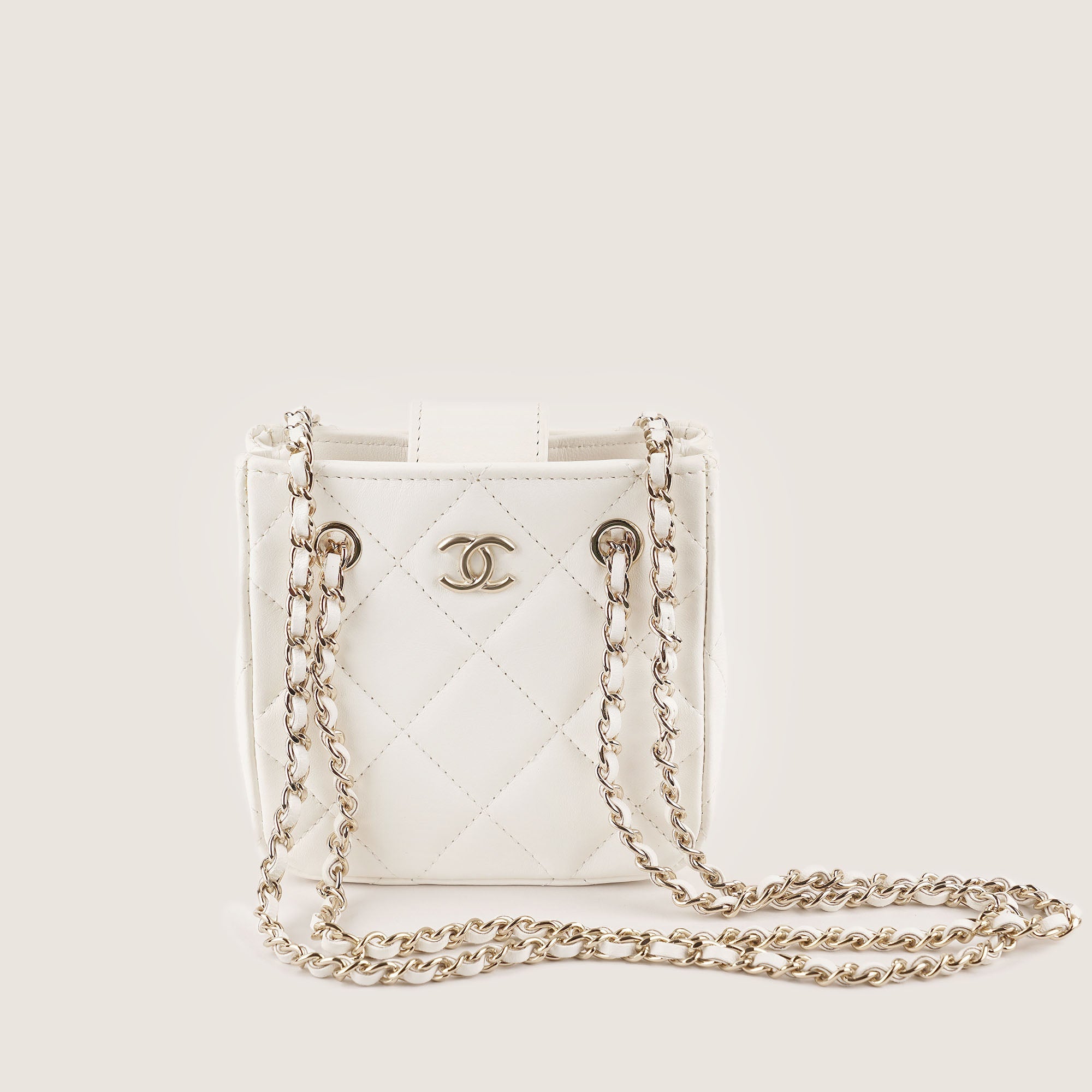 Super Mini Tote/Clutch with Long Chain - CHANEL - Affordable Luxury