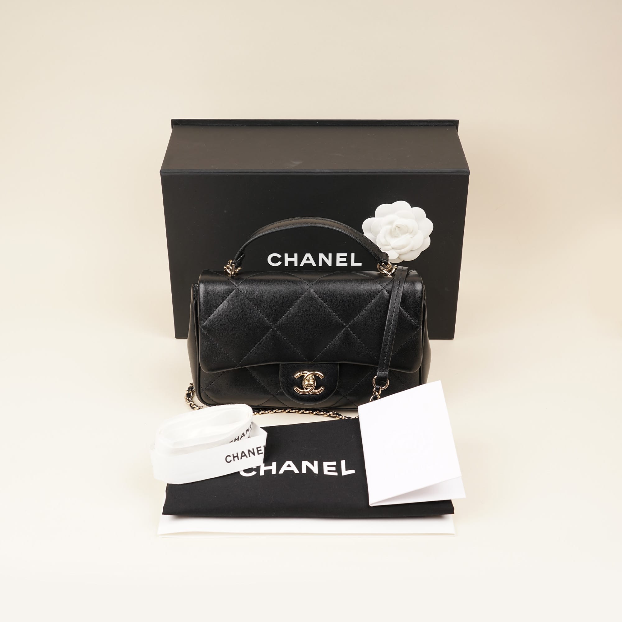 Top Handle Mini Flap Bag - CHANEL - Affordable Luxury image