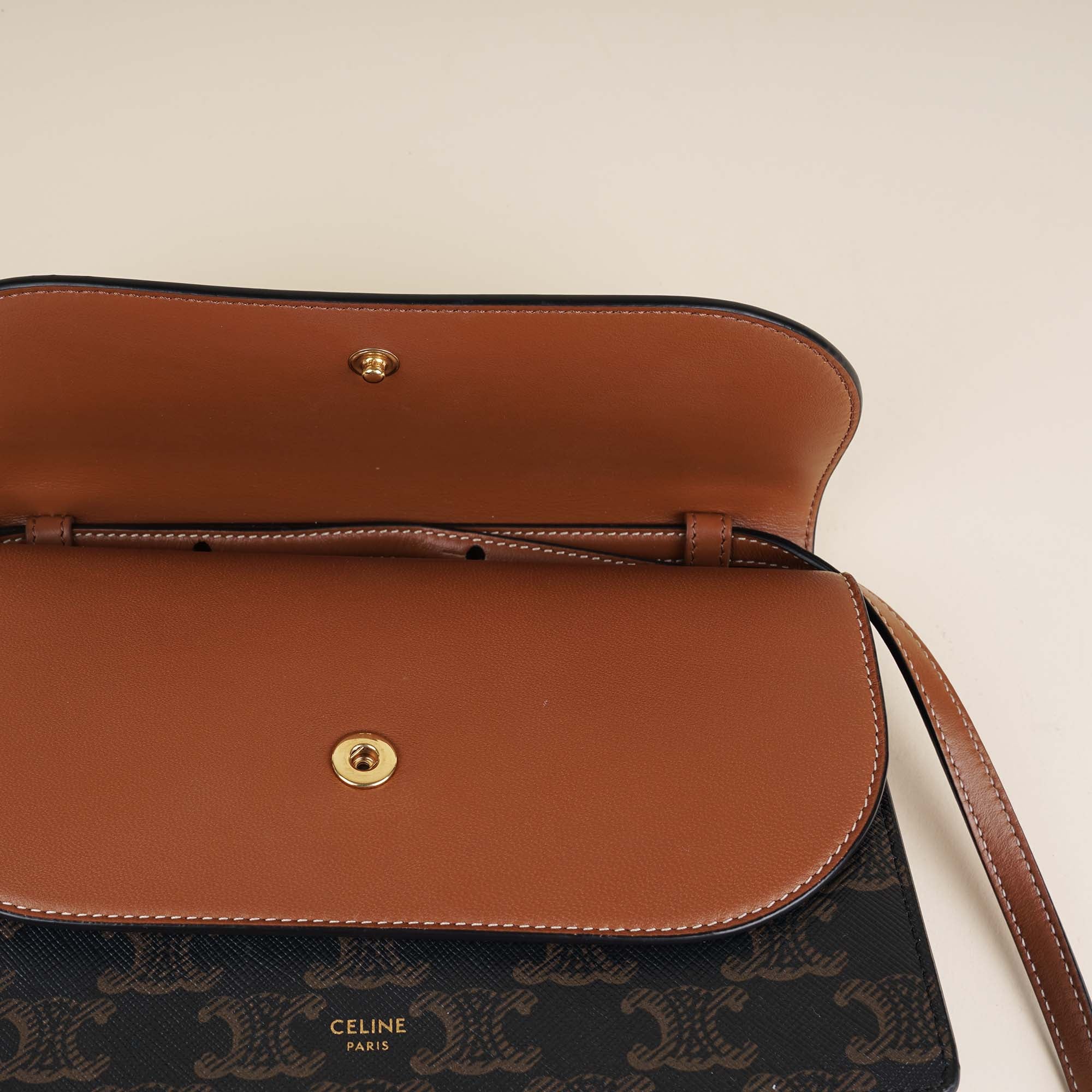 Triomphe Wallet on Strap - CELINE - Affordable Luxury image