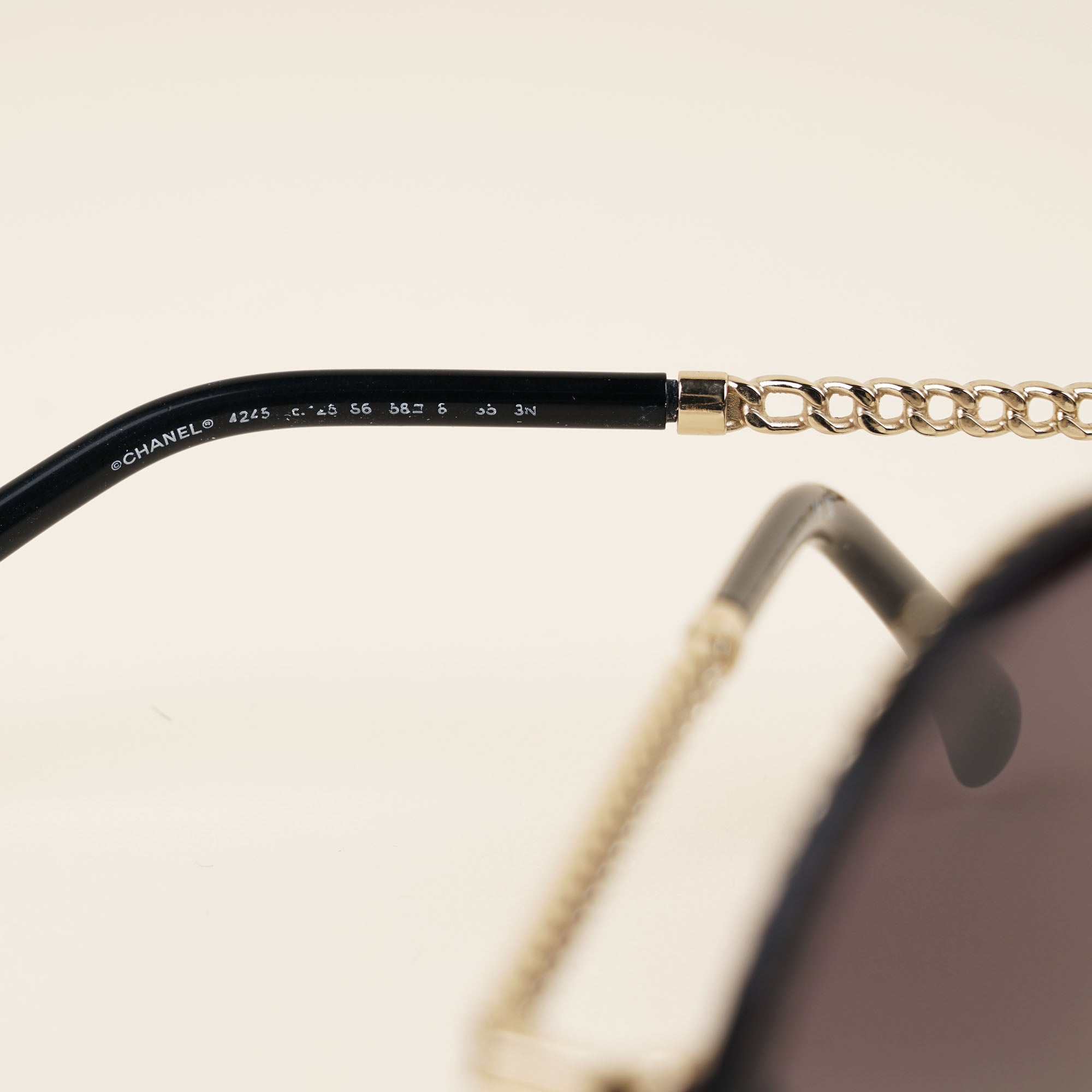 Triple Chain Sunglasses - CHANEL - Affordable Luxury image