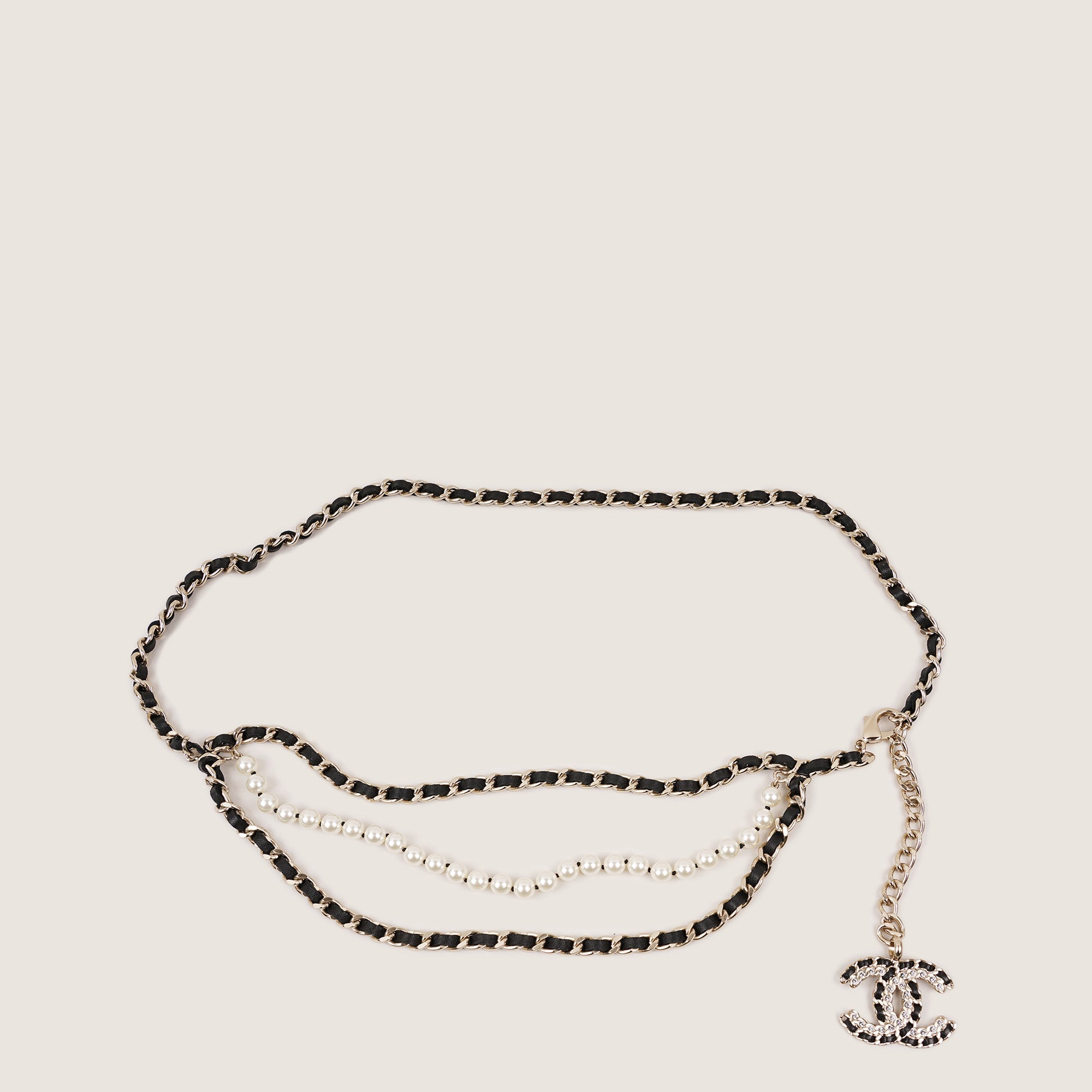 Triple Strand Bead/Chain Belt - CHANEL - Affordable Luxury