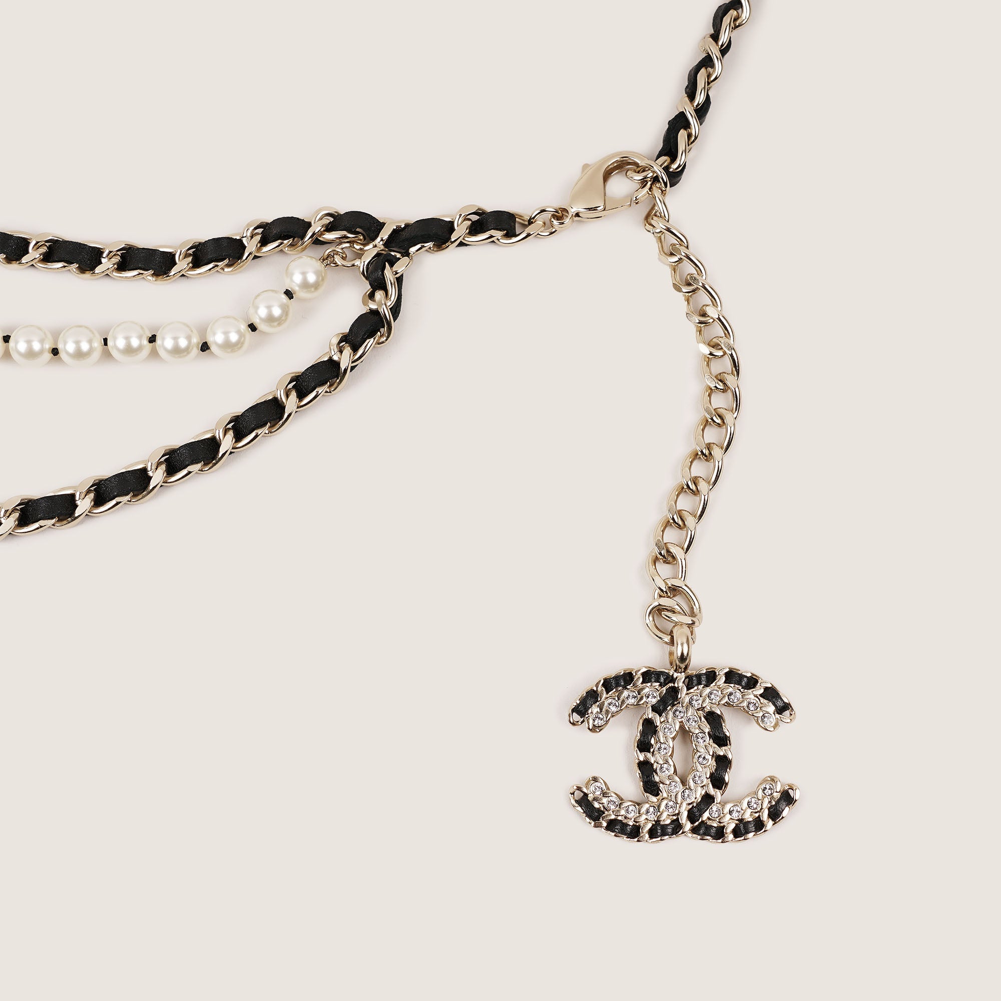 Triple Strand Bead/Chain Belt - CHANEL - Affordable Luxury