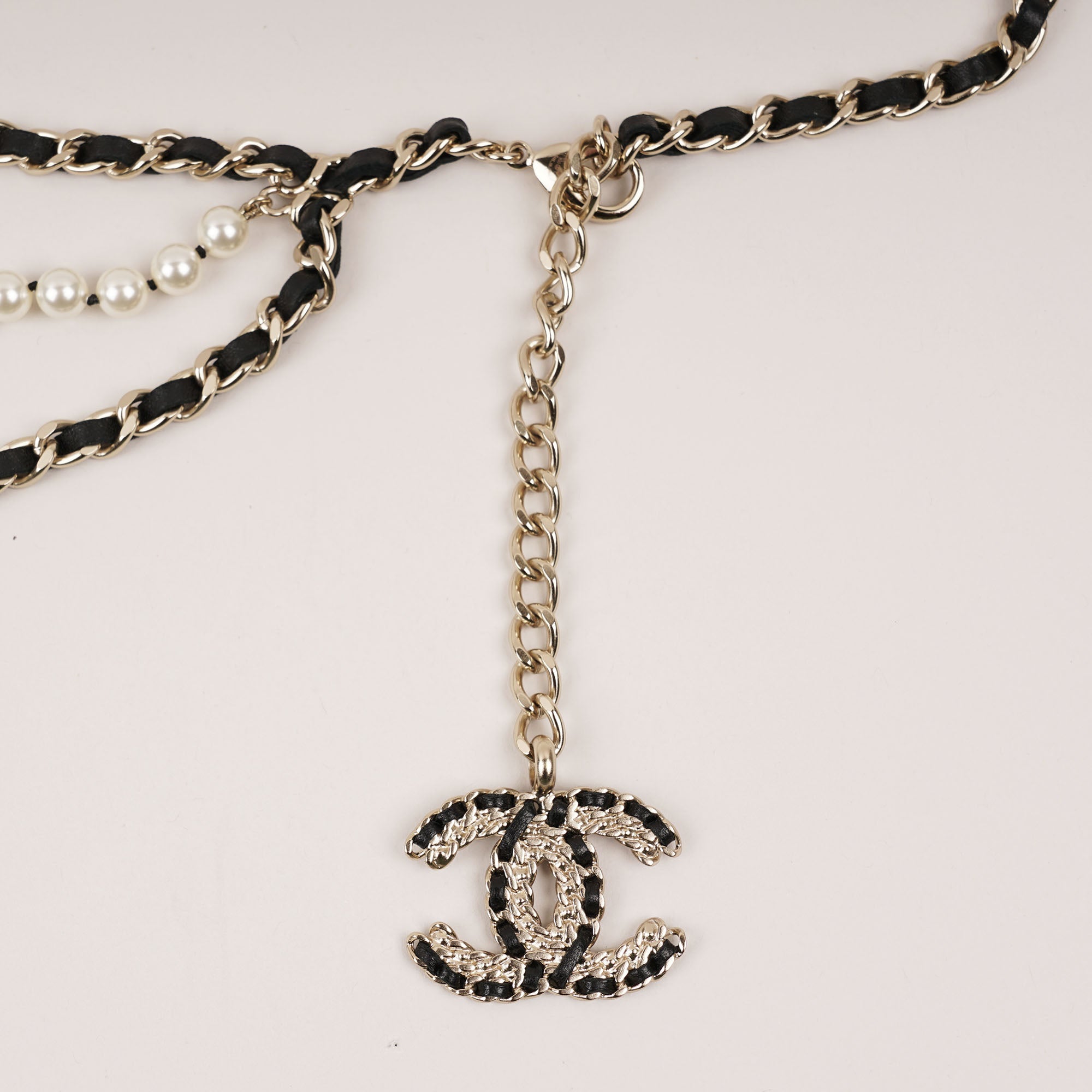 Triple Strand Bead/Chain Belt - CHANEL - Affordable Luxury image